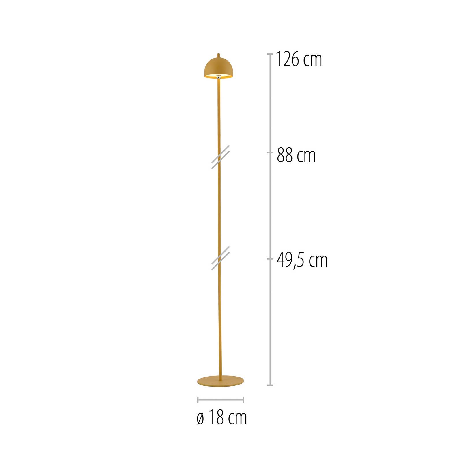 SCHÖNER WOHNEN LED-Akku-Stehlampe Bellies, Blütenzauber IP54 günstig online kaufen