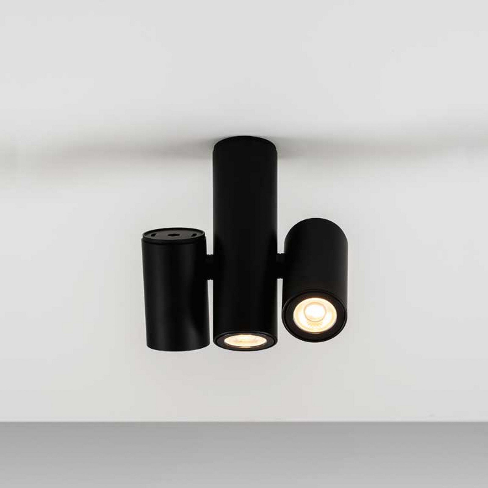 Milan Iluminación Milan Kronn lampă spot 3 becuri negru - Camera de zi / sufragerie - design - negru mat (RAL9005) - Metal