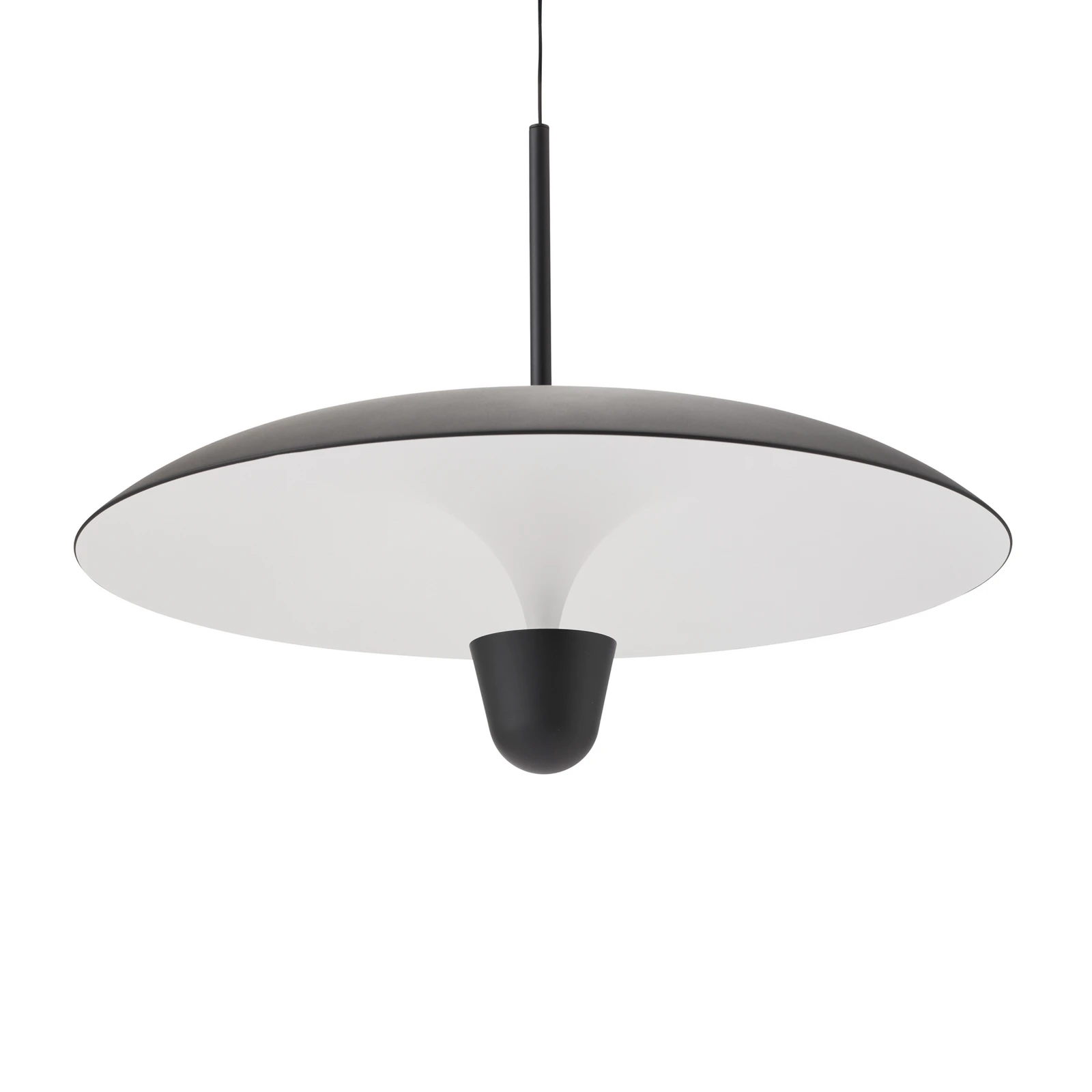 New Works LED piekaramā lampa Kantarell, Ø 55 cm, melna