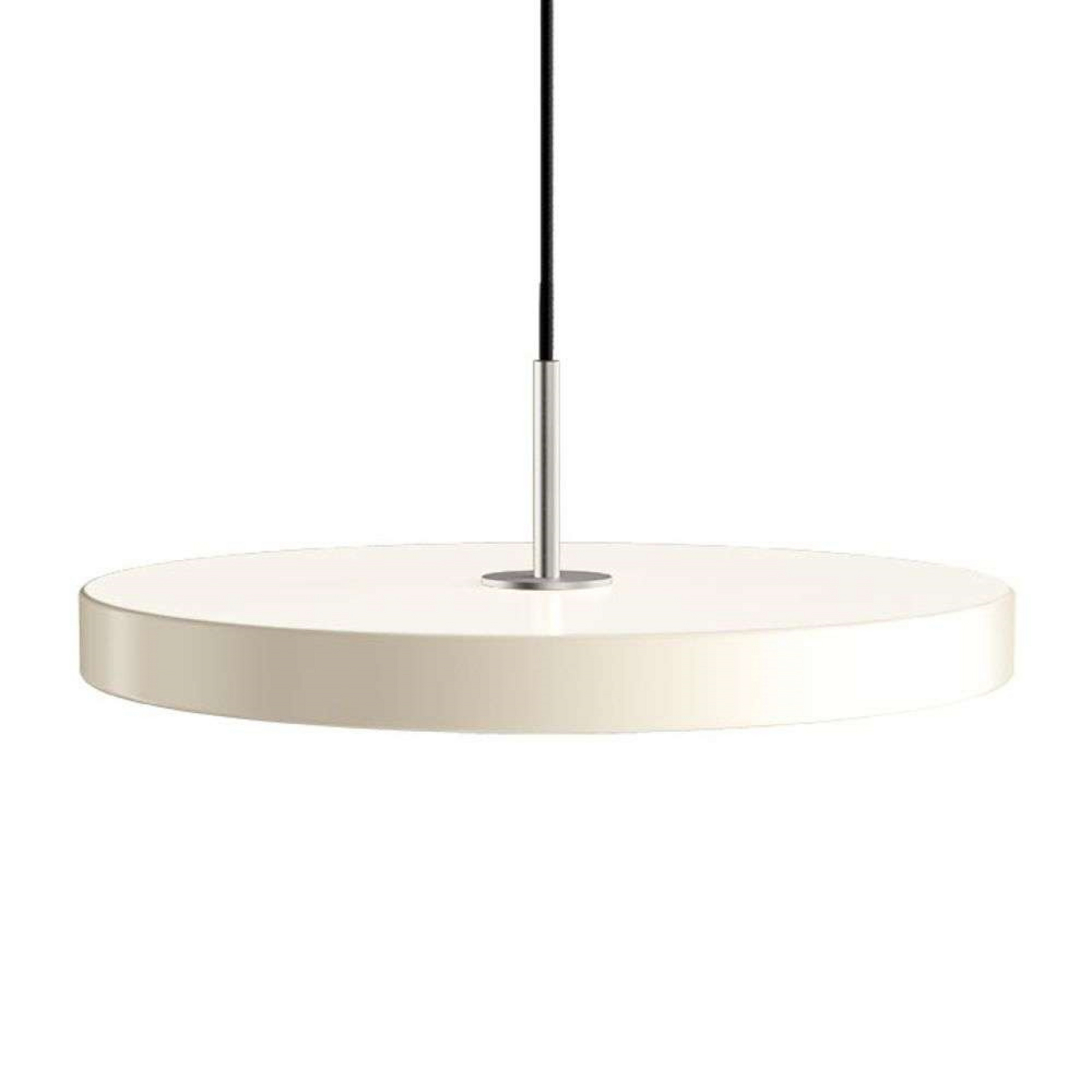 Asteria Pendelleuchte Medium Pearl White/Steel - UMAGE