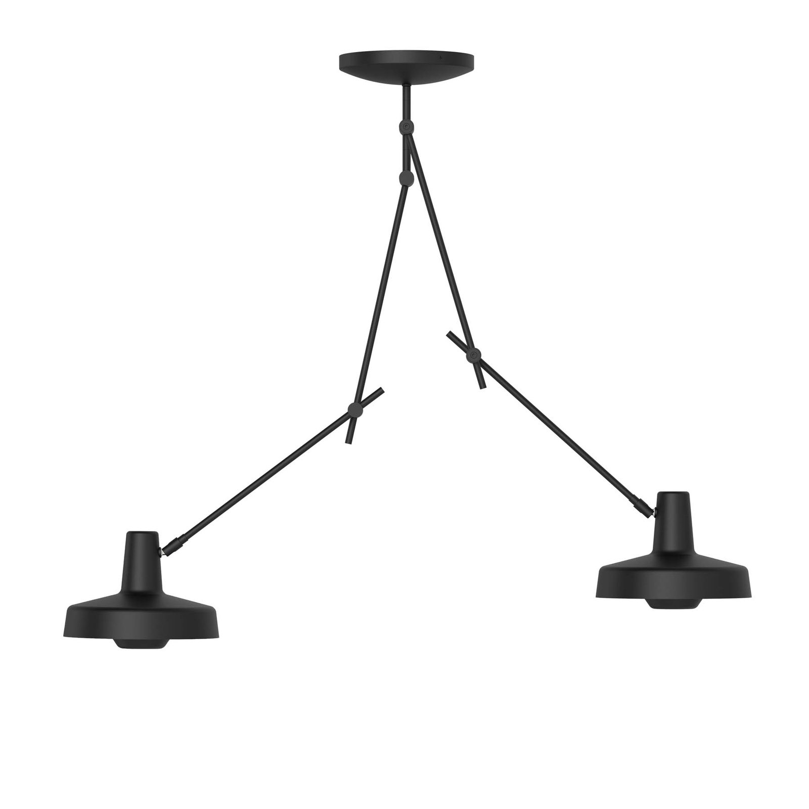 GRUPA Arigato plafondlamp 2-lamps 70cm zwart