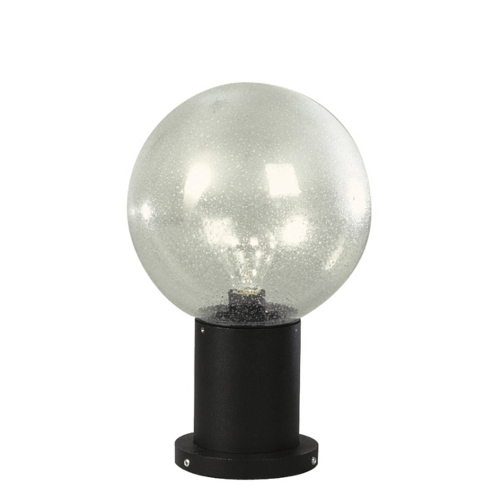 Albert Leuchten Luminaire pour socle II noir en verre à bulles