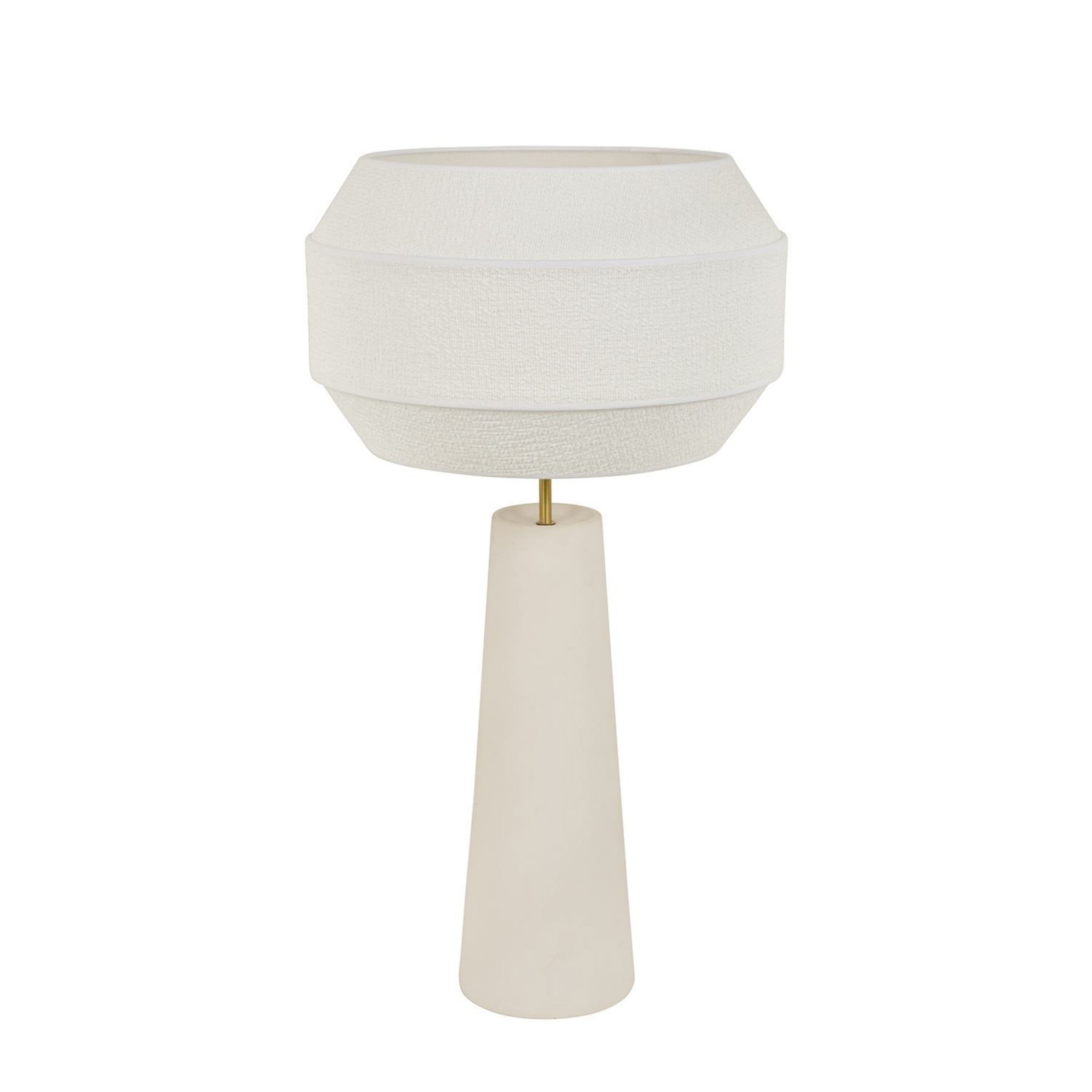 lampe de table Cosiness 85 cm blanc métal/tissu - MARKET SET