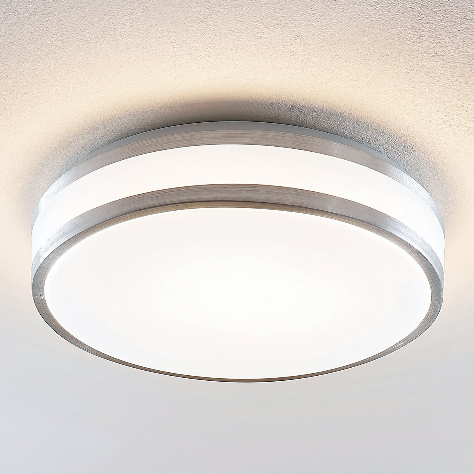 Lindby Nelia lampa sufitowa LED alu okrągła, 41 cm
