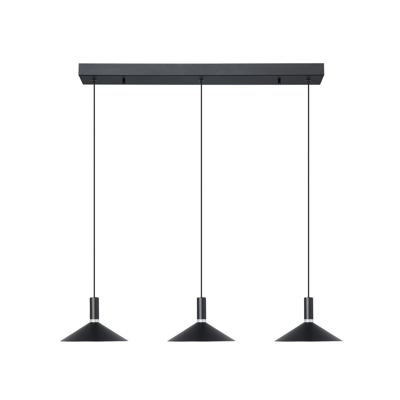 Slimme hanglamp Conomavilla-Z, zwart 92 cm 3-lamps CCT RGB Slimme hanglamp Conomavilla-Z, zwart 92 cm 3-lamps CCT RGB