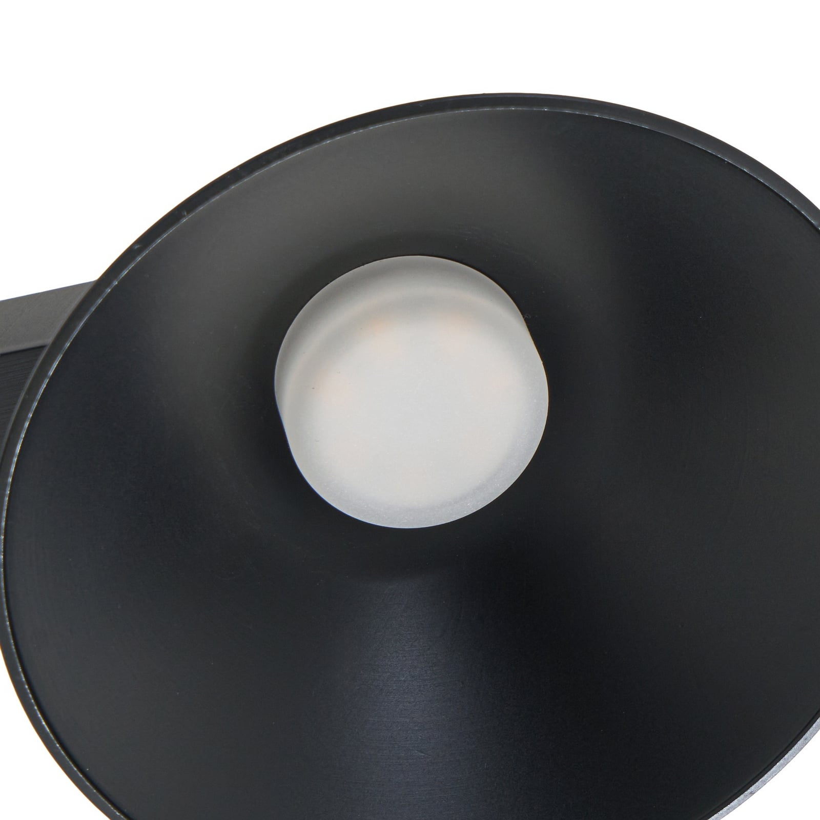 Candeeiro de parede LED Steve, preto, 24 cm, USB, regulável - Lucande