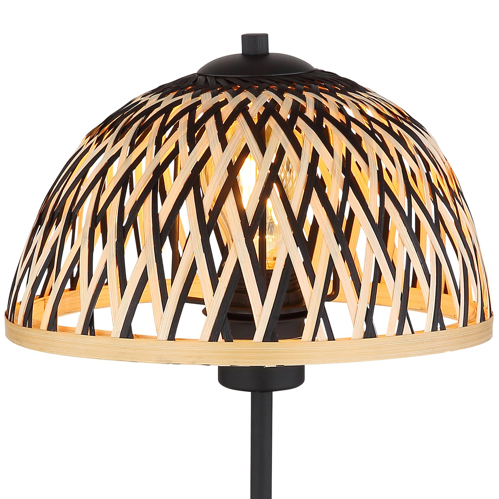 Colly table lamp, bamboo mesh lampshade