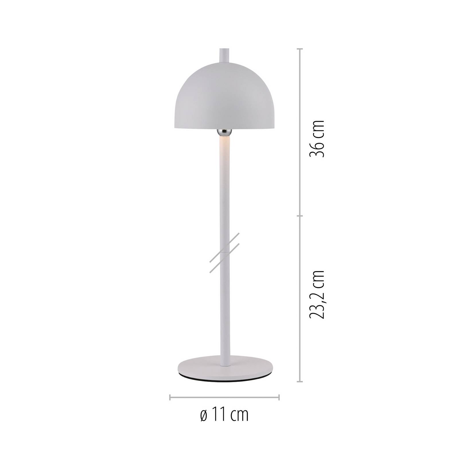 Schöner Wohnen lampa stołowa LED z akumulatorem Bellies, biała, IP54