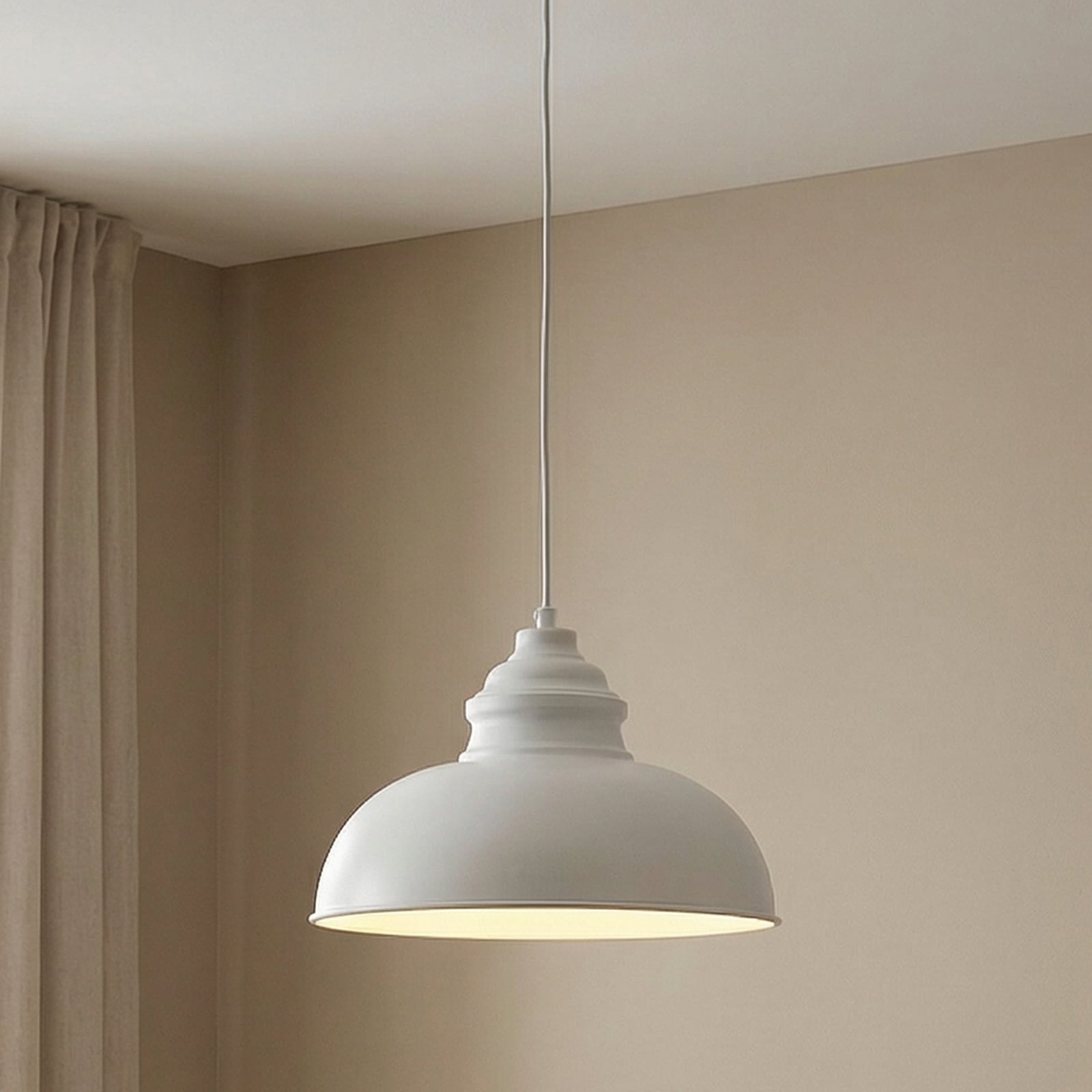 Cliona Lampada a Sospensione Matt White - Lindby