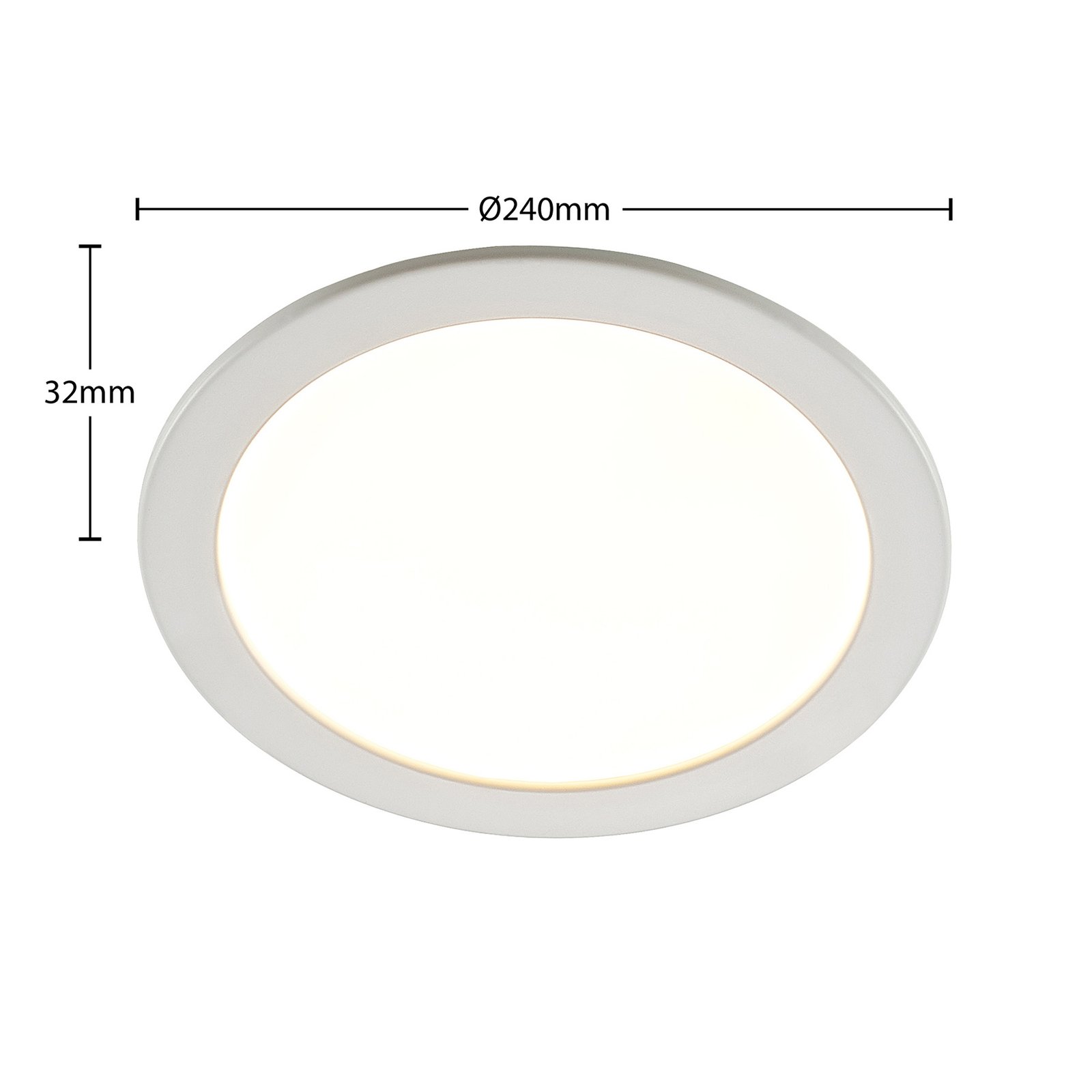 Prios Cadance LED-Einbaulampe weiß 24 cm 10er-Set