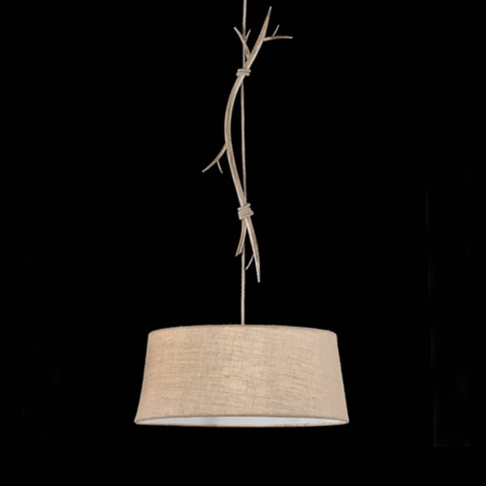 Suspension Sabina abat-jour tissu, 1 lampe, 60 cm