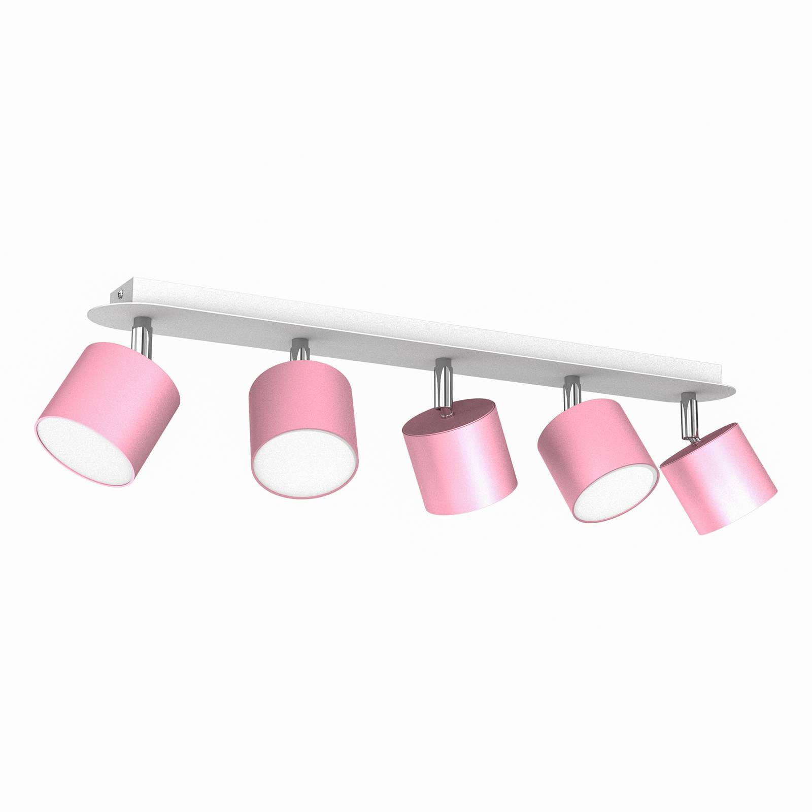 Cloudy spot pour plafond à cinq lampes rose