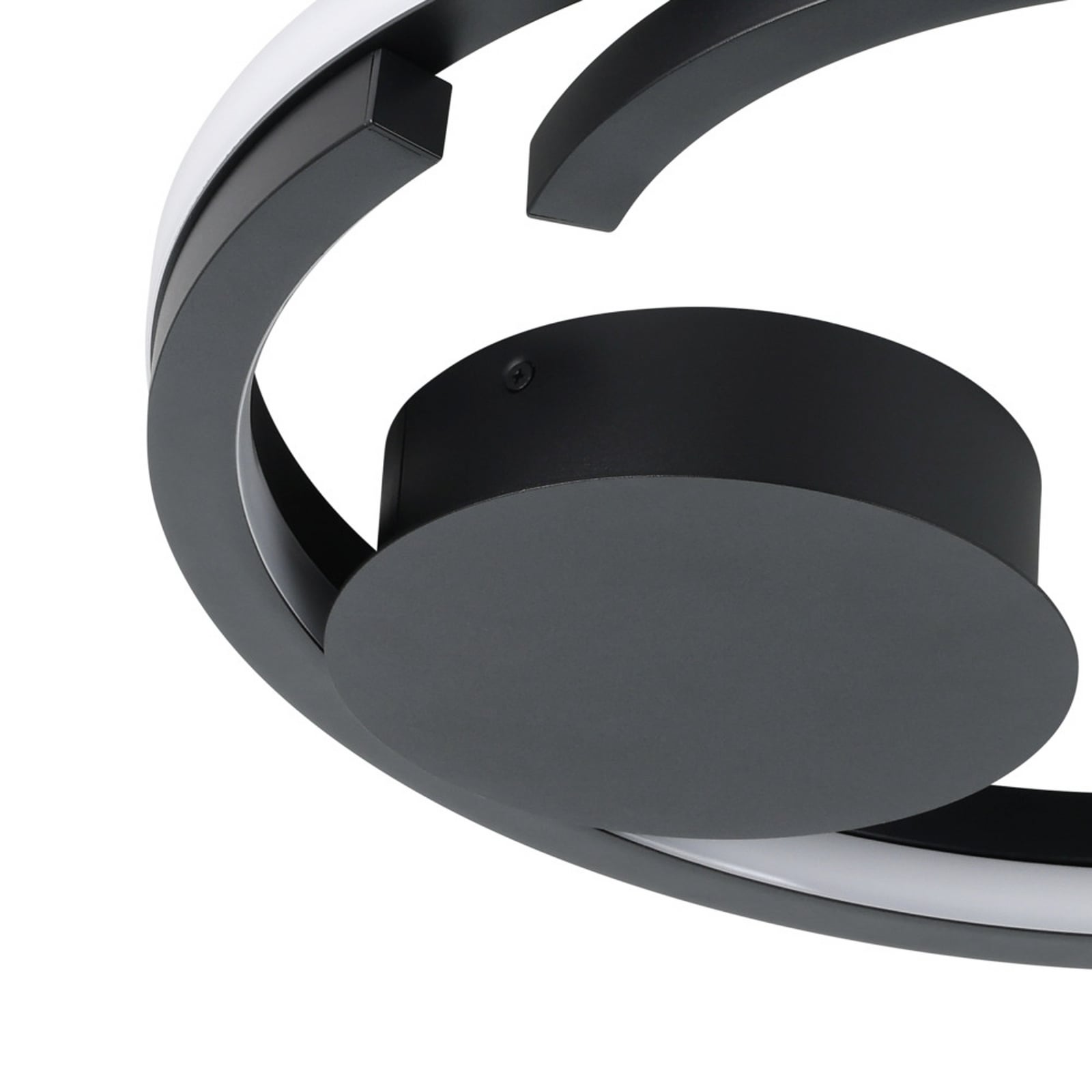EGLO LED plafondlamp MEZZOMONTE, zwart, Ø 48 cm, CCT