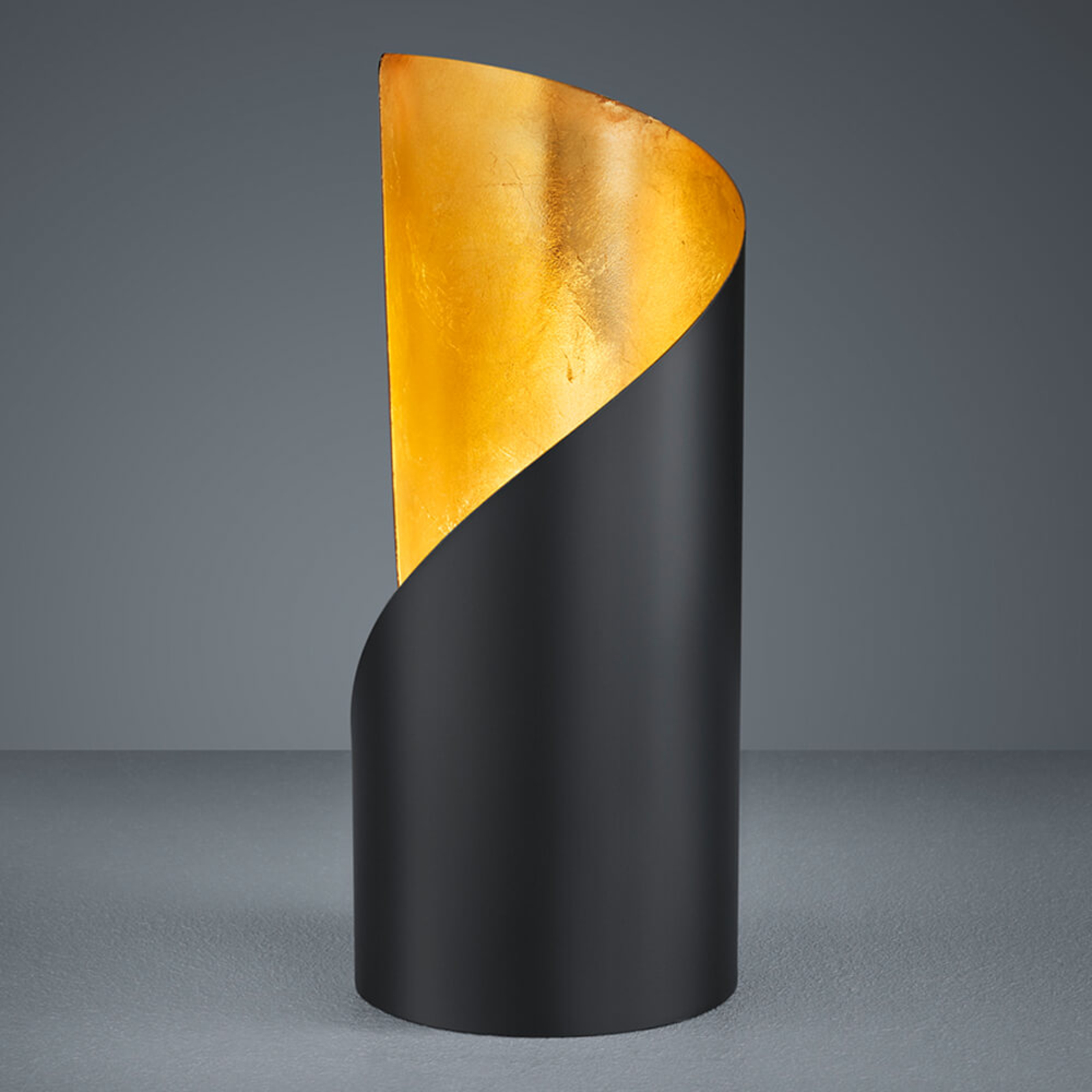 Piękna lampa stołowa Frank – czarno-złota