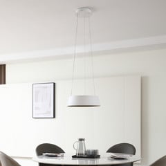 Lucande LED závěsné svítidlo Belsar, bílé, hliník, CCT