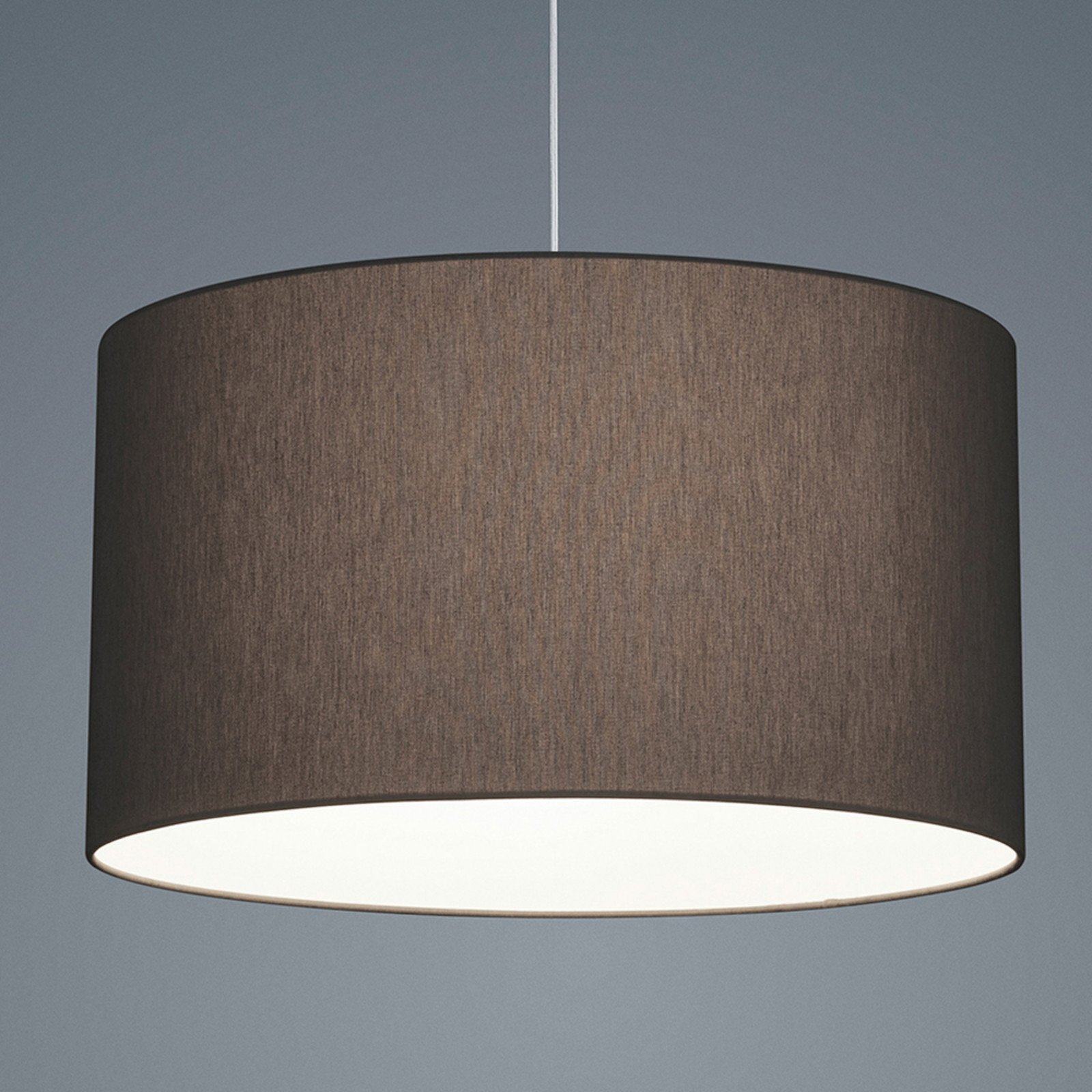 Helestra Certo lampă pendul cilindru 1bec antracit - Camera de zi / sufragerie - modern - antracit crom - Țesătură / Textil