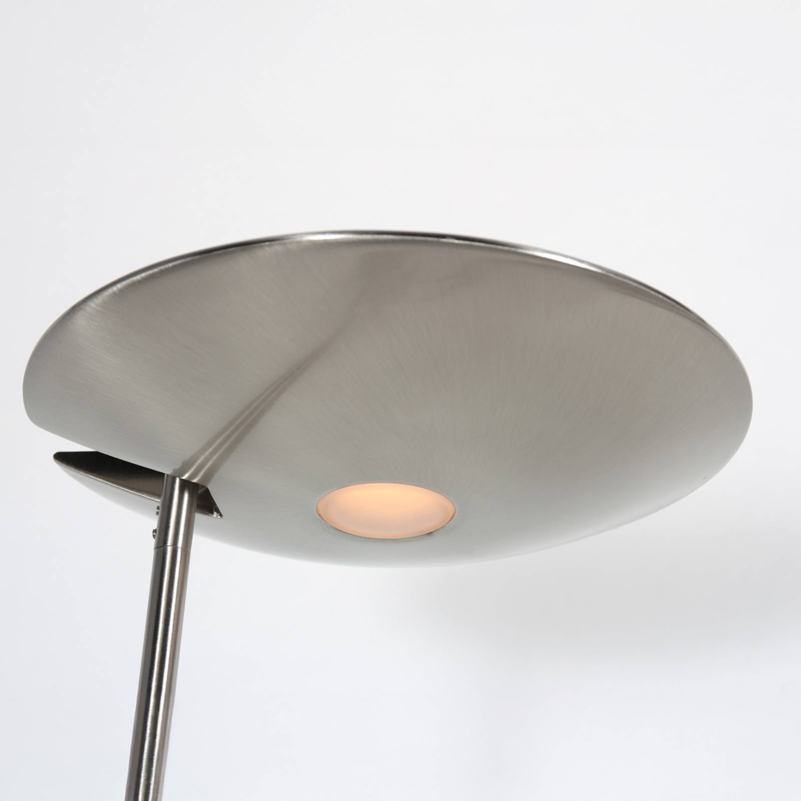 Lampa LED oświetlająca sufit Daphne 2 + – lampka do czytania, stal, CCT, zdalne