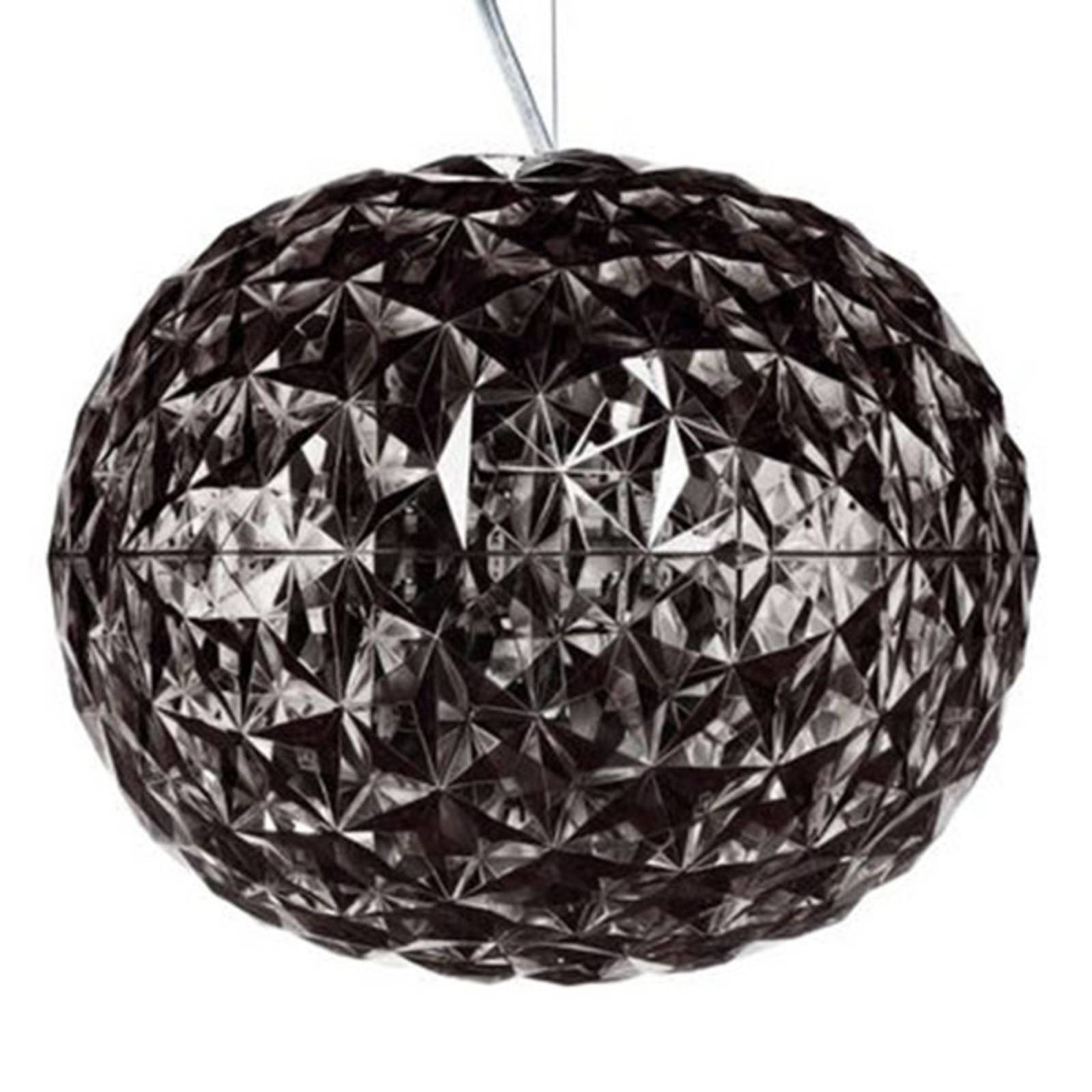 Kartell R?ykgr? LED designer-pendellampe Planet - Aluminium / gr? / sink