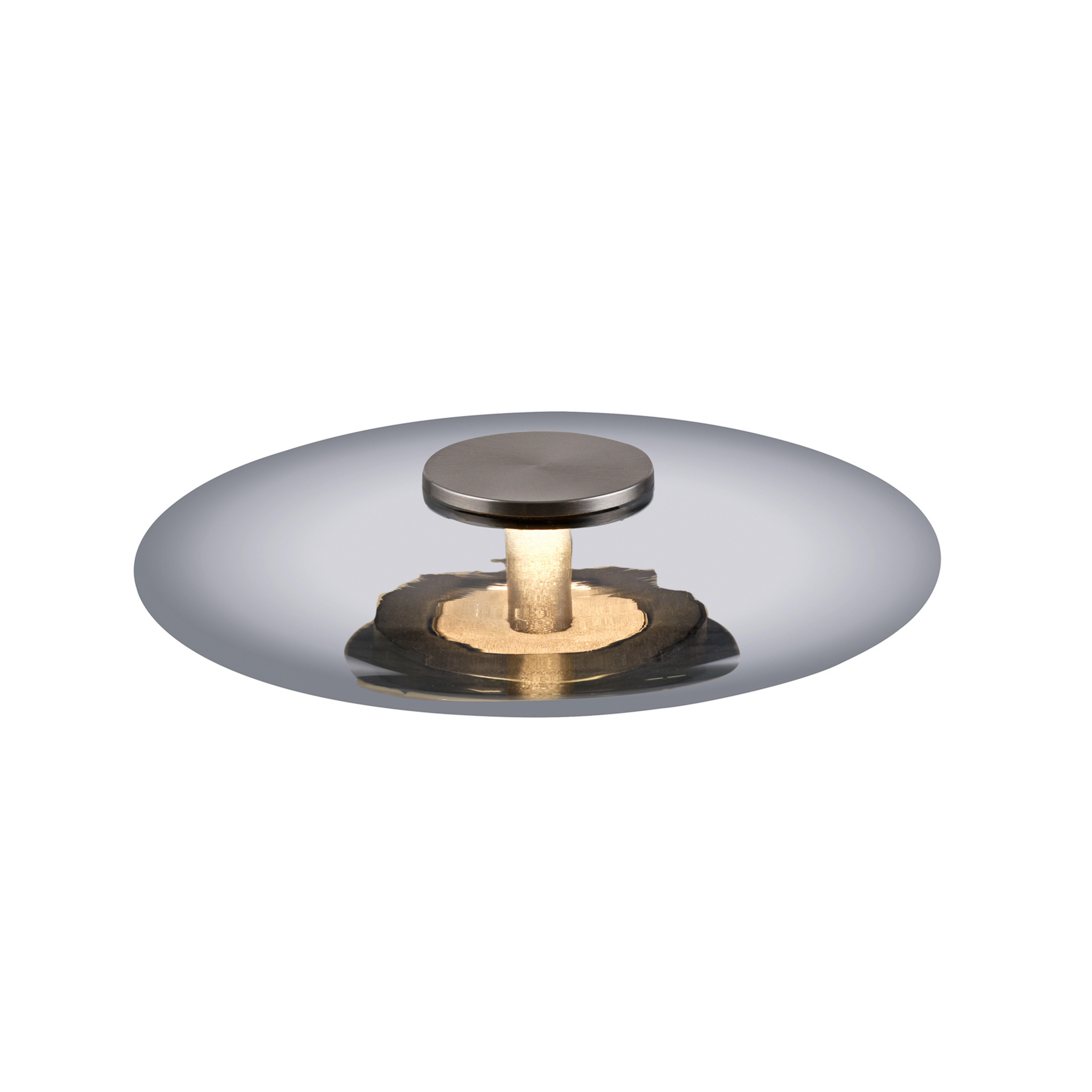 Vitrum LED-Tischleuchte, grau, Glas/Alu, Touchdimmer - PURE