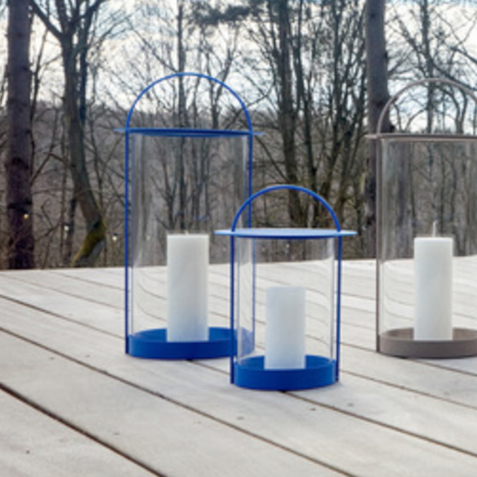 Lanterne Maki, bleue, hauteur 29 cm - OYOY Living Design Lanterne Maki, bleue, hauteur 29 cm - OYOY Living Design