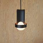 Tala pendant light Loop small, aluminium, LED globe IV, dark grey