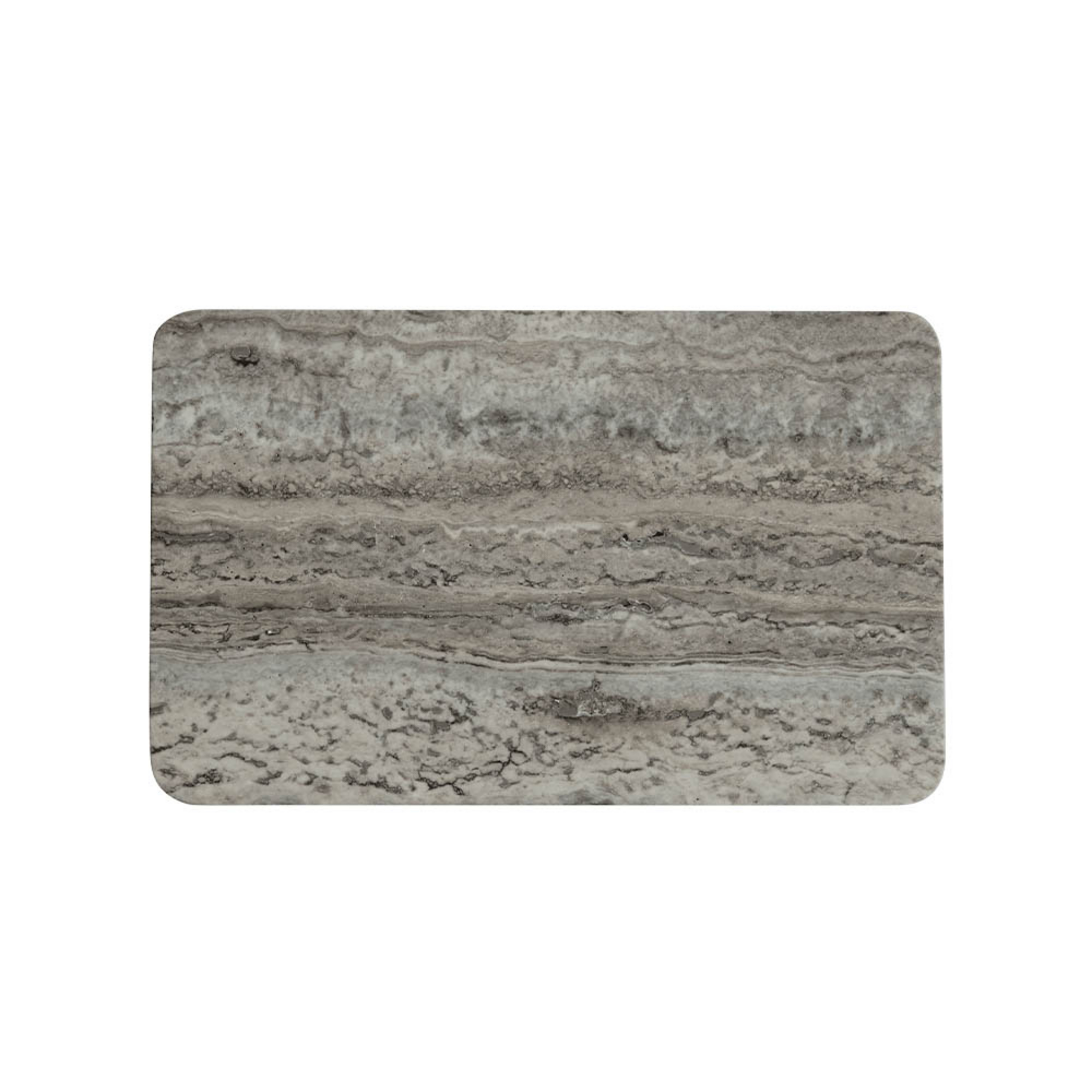 Enkei Tablett Medio Earth Travertin silber - 101 Copenhagen