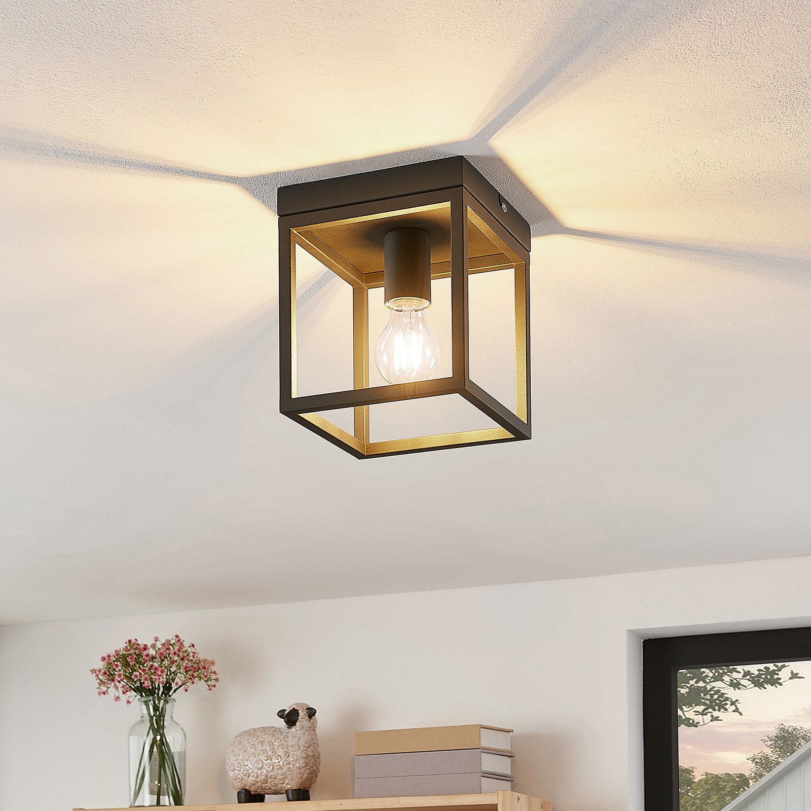 Meron Stropní Lampa Dark Grey - Lindby