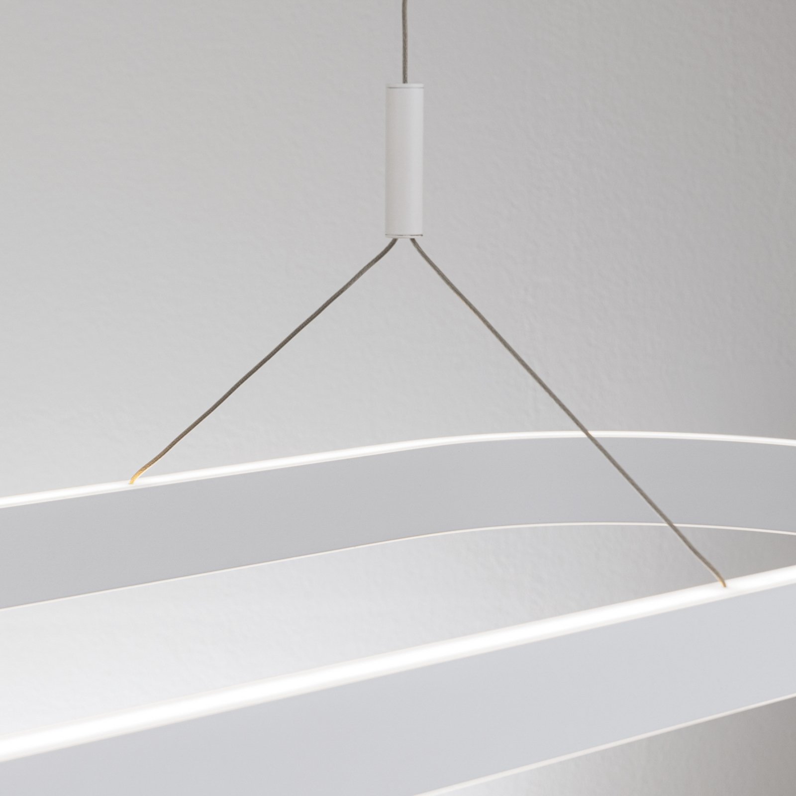 Suspension LED Carrara, blanc, hauteur réglable, CCT