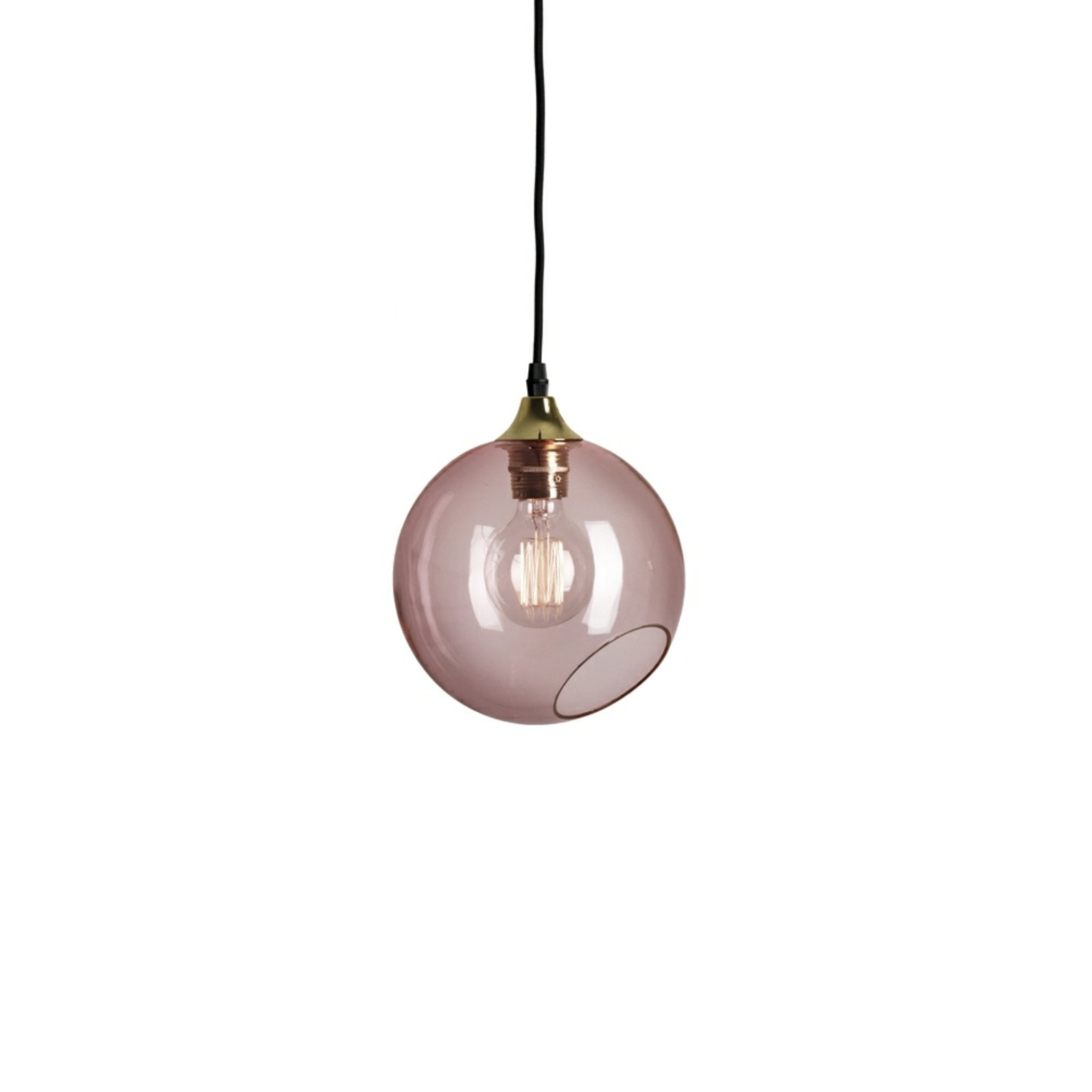 Ballroom Pendant Pink/Rose with Gold Socket - Design By Us