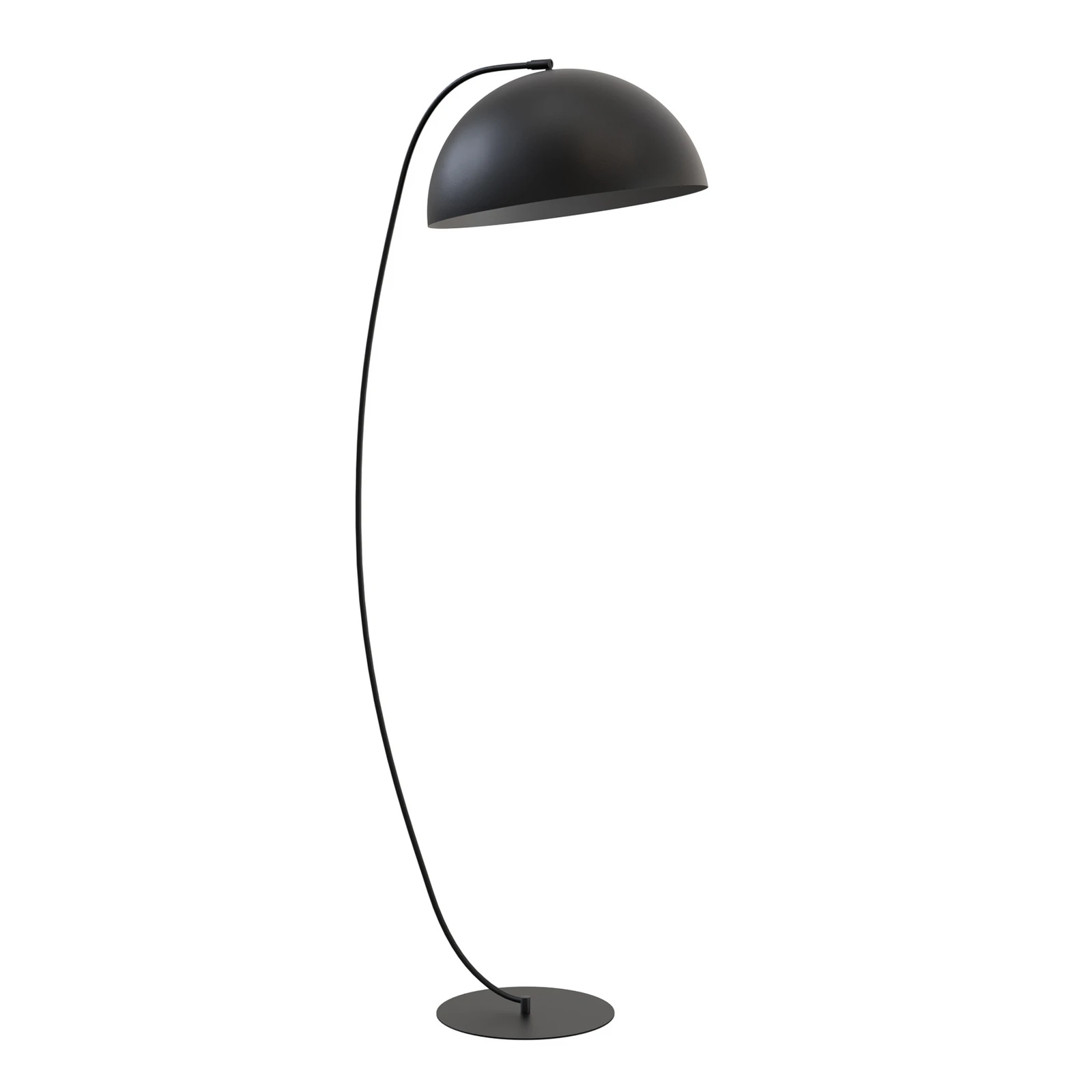 Stovinti lempa Arcos, juoda, aukštis 150 cm, metalas