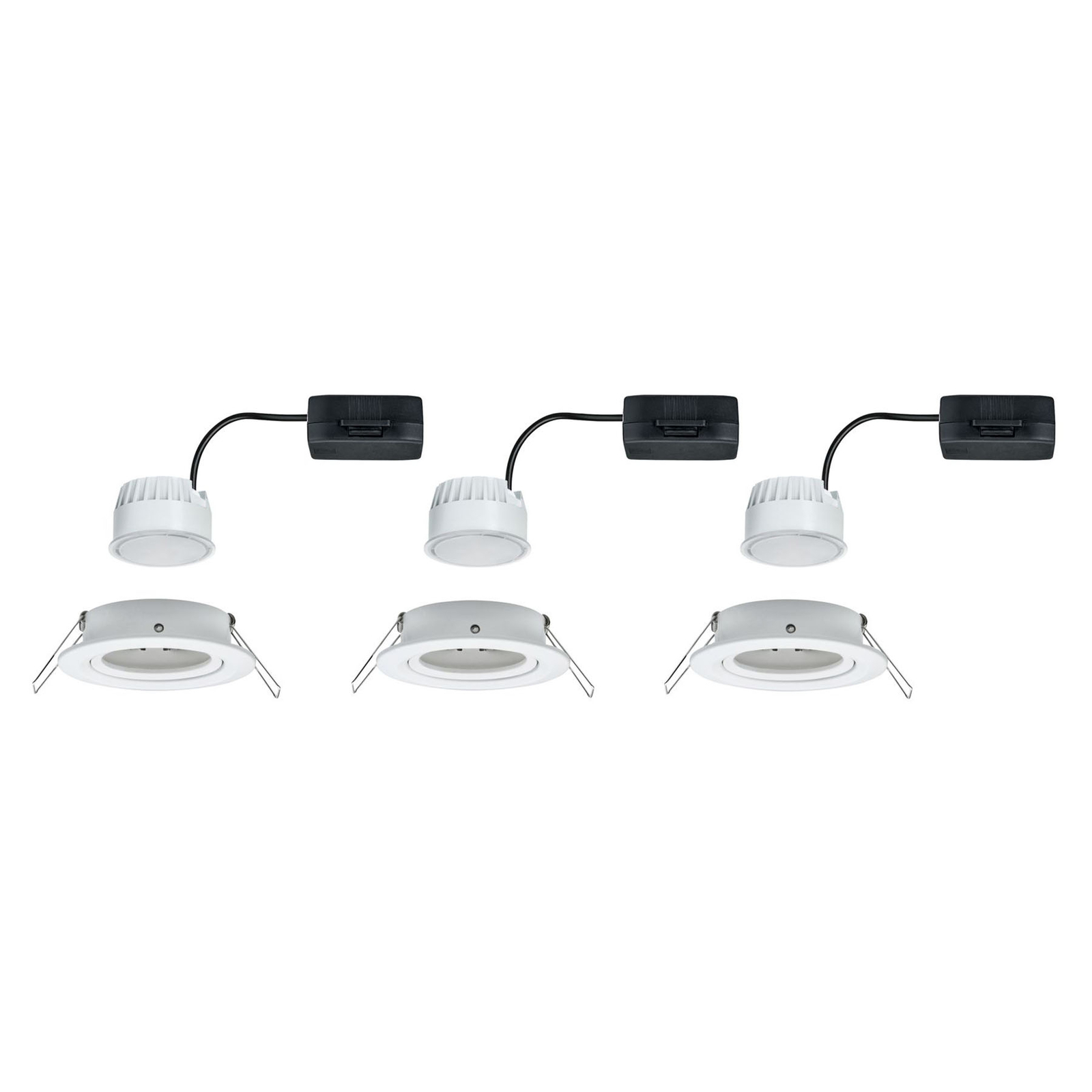 Nova Coin upotettava LED-kohdevalaisin, 3 kpl, kääntyvä, rauta – Paulmann Nova Coin upotettava LED-kohdevalaisin, 3 kpl, kääntyvä, rauta – Paulmann
