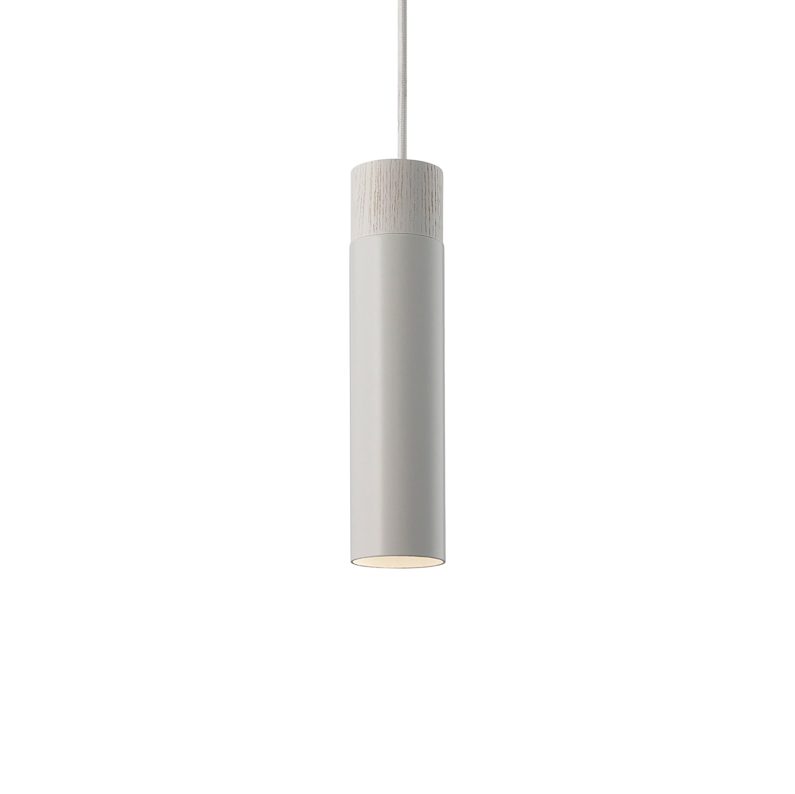 Tilo pendant light, white, metal, Ø 6 cm, 1-bulb