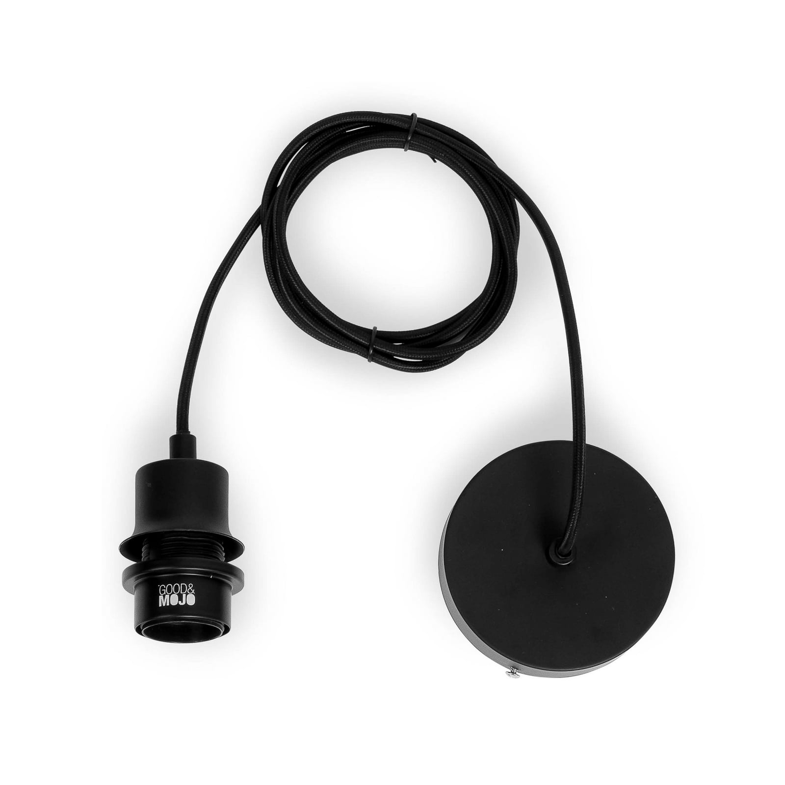 GOOD & MOJO Suspension Java, naturel/noir, Ø 50 cm, E27