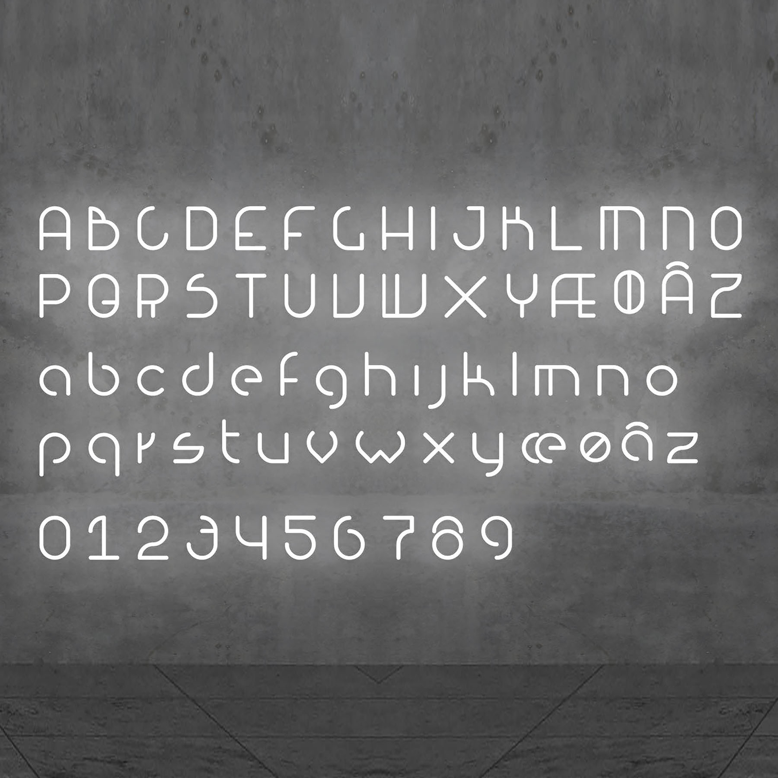 Artemide Alphabet of Light væg, lille bogstav k