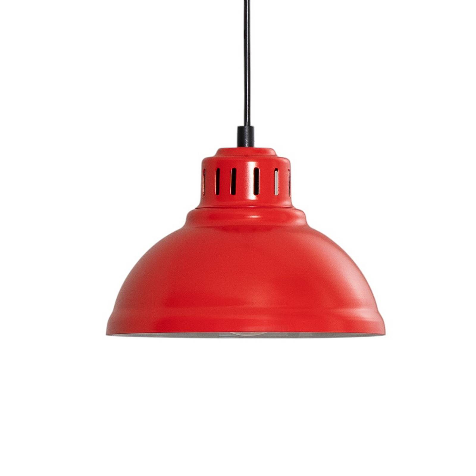 Lampa wisząca Sven, 1-punktowa, czerwona, stal, E27