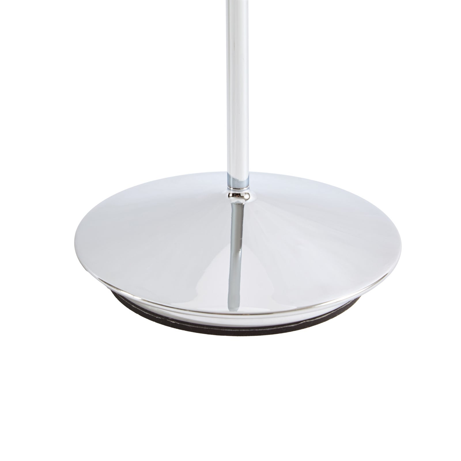 Lucande Anoria LED rechargeable table lamp, chrome/white, glass, IP44, USB