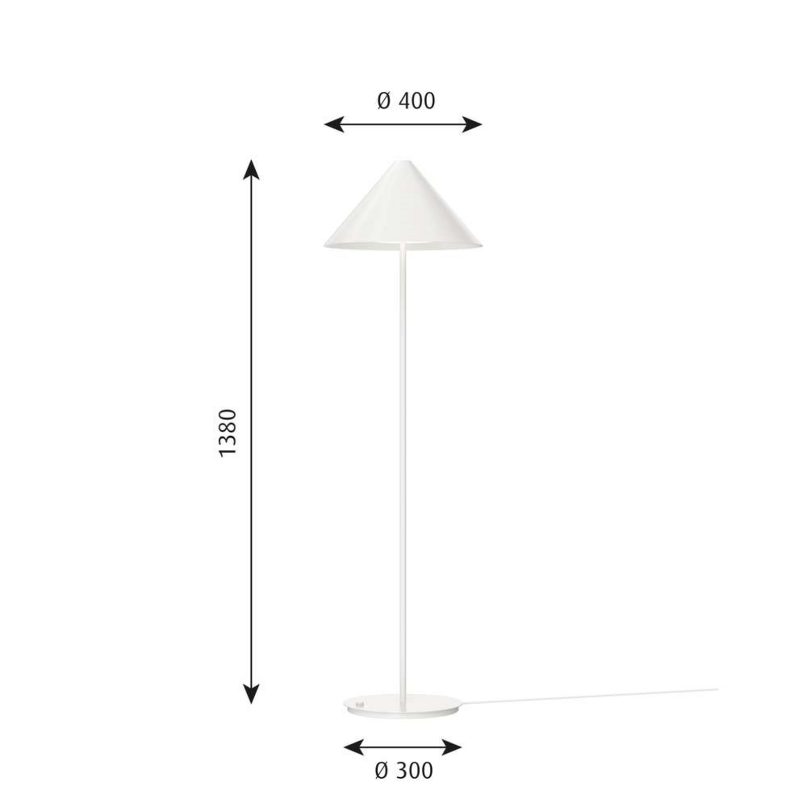 Keglen 400 LED Stojací Lampa Dim-to-Warm White - Louis Poulsen