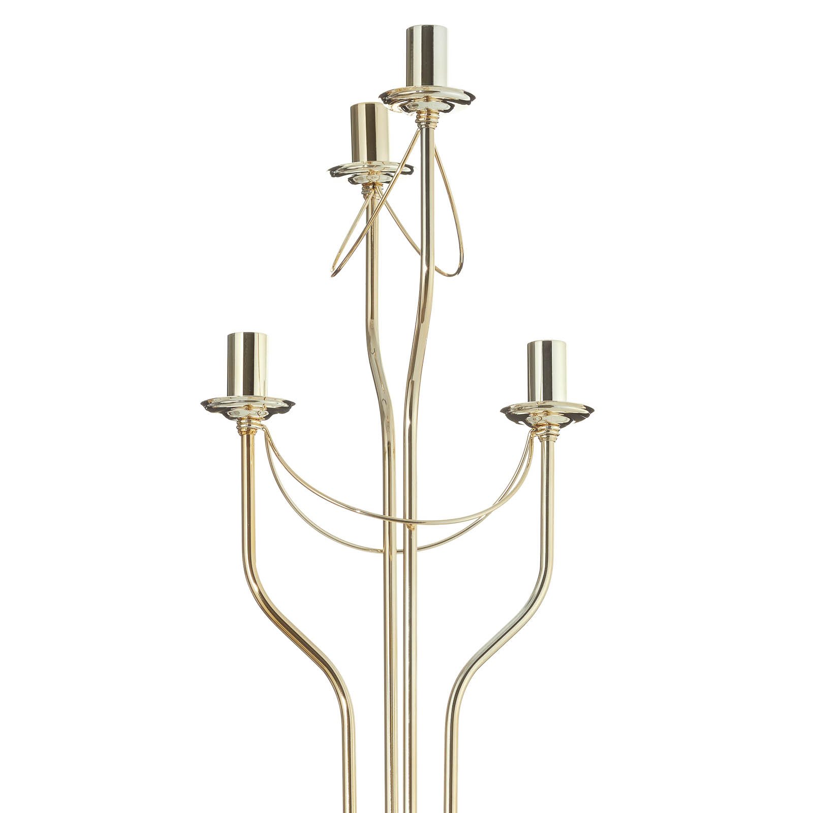 Four-bulb floor lamp Retro with a gold finish