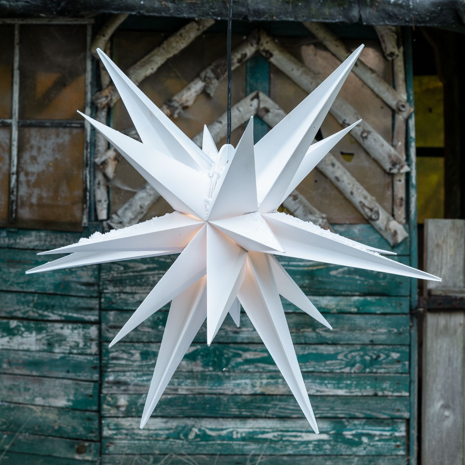 Stella decorativa XXL, 18 punte Ø 80 cm bianca