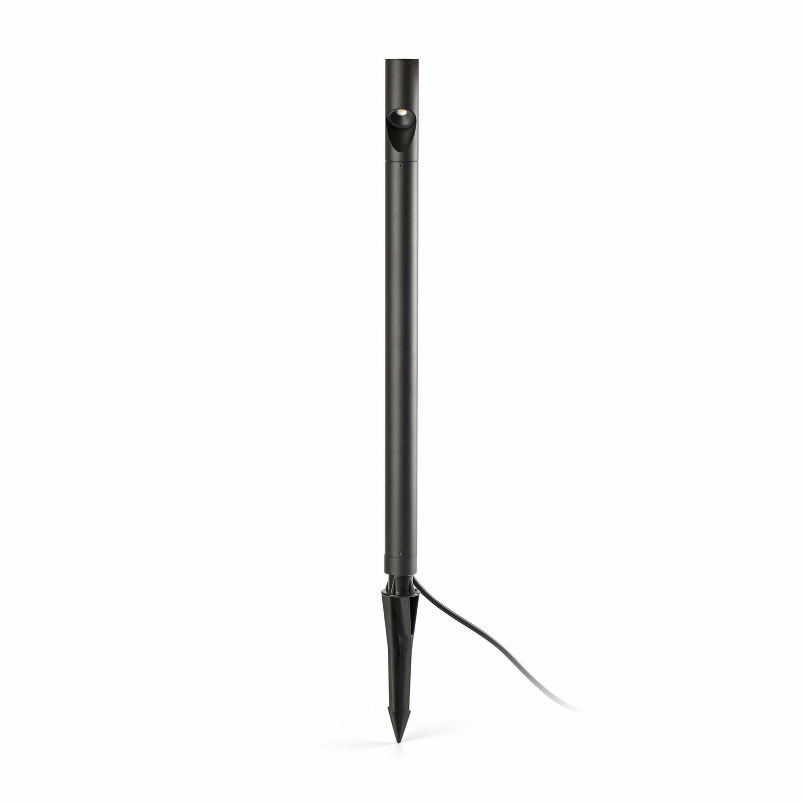 Grondspies lamp Bezel, zwart, aluminium, hoogte 60 cm