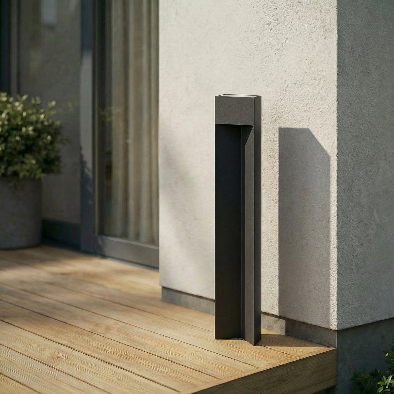 Kaholo LED svjetlo za stazu, aluminij, IP44, crno, 90 cm - Lucande