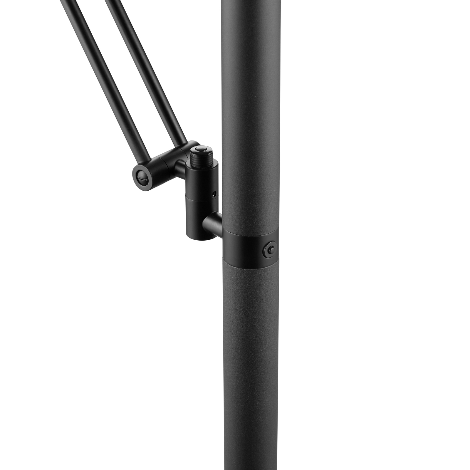 "Evolo CCT" LED grindų lempa su skaitymo lempa, juoda