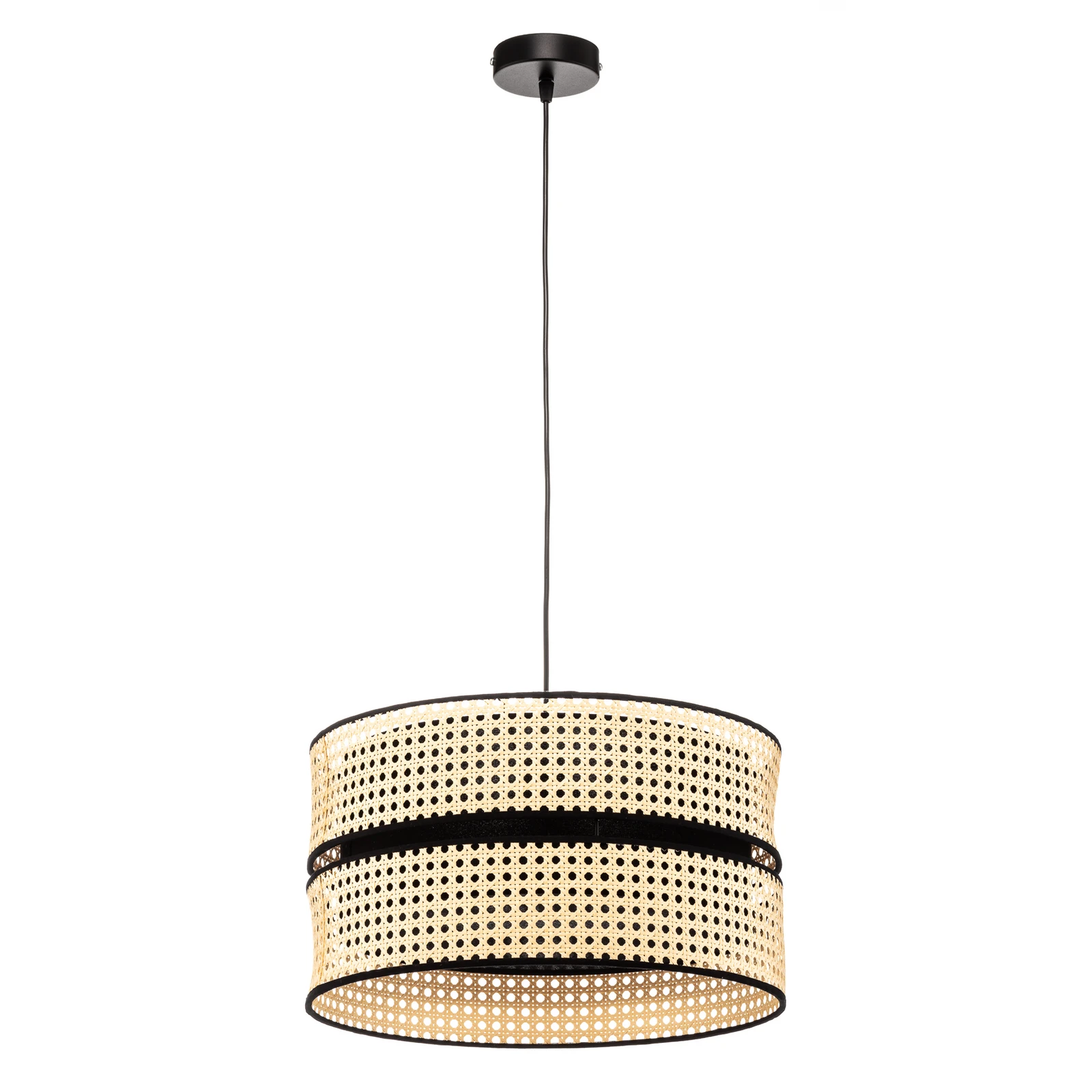 Duo viseća svjetiljka, ratan, Ø 40 cm, bež/crna