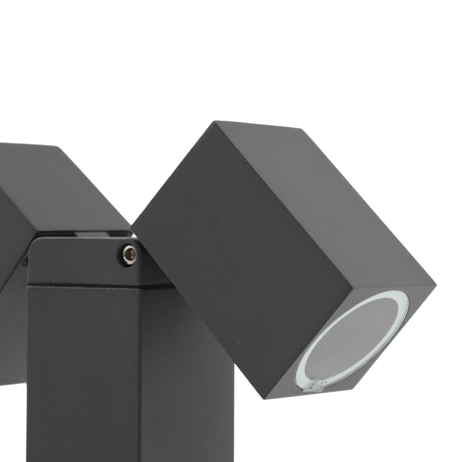 Lindby pedestal de luz Othil, 2 lâmpadas, 50 cm, cinzento, alumínio