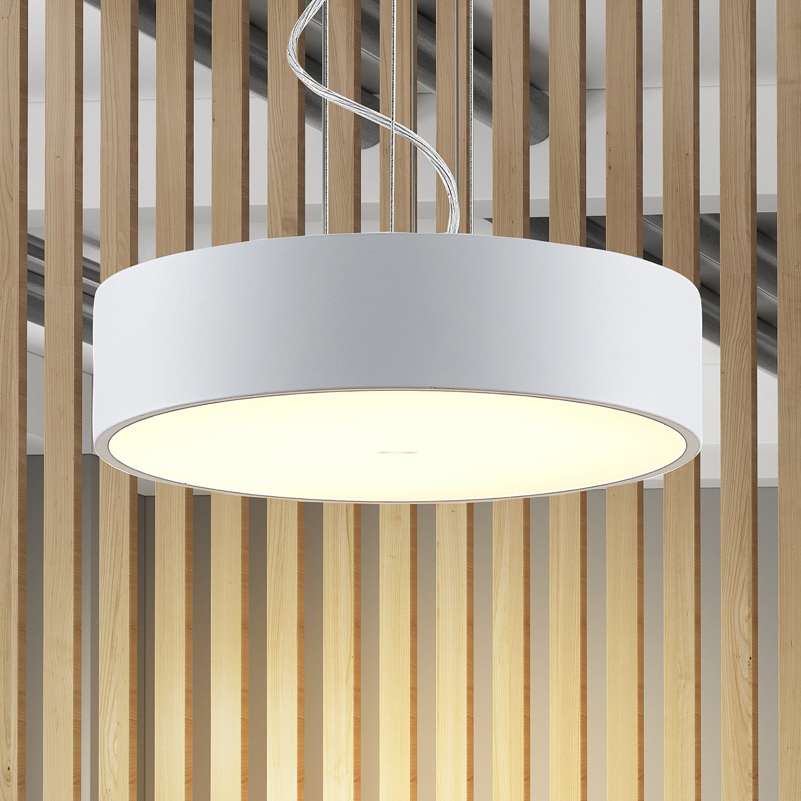 Arcchio Noabelle LED závesná lampa, biela, 40 cm