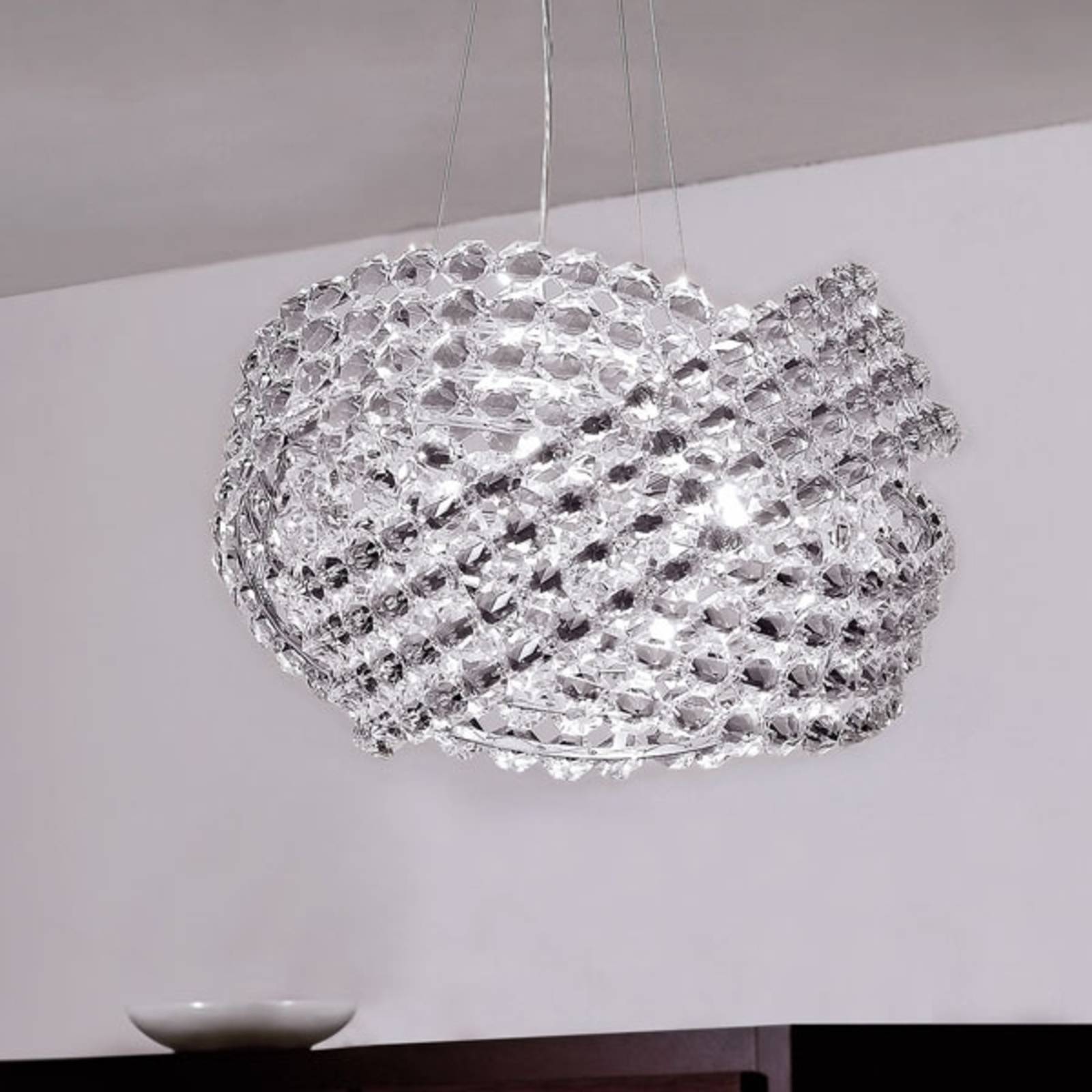 Marchetti Krystall-pendellampe DIAMANTE Ø 40 cm