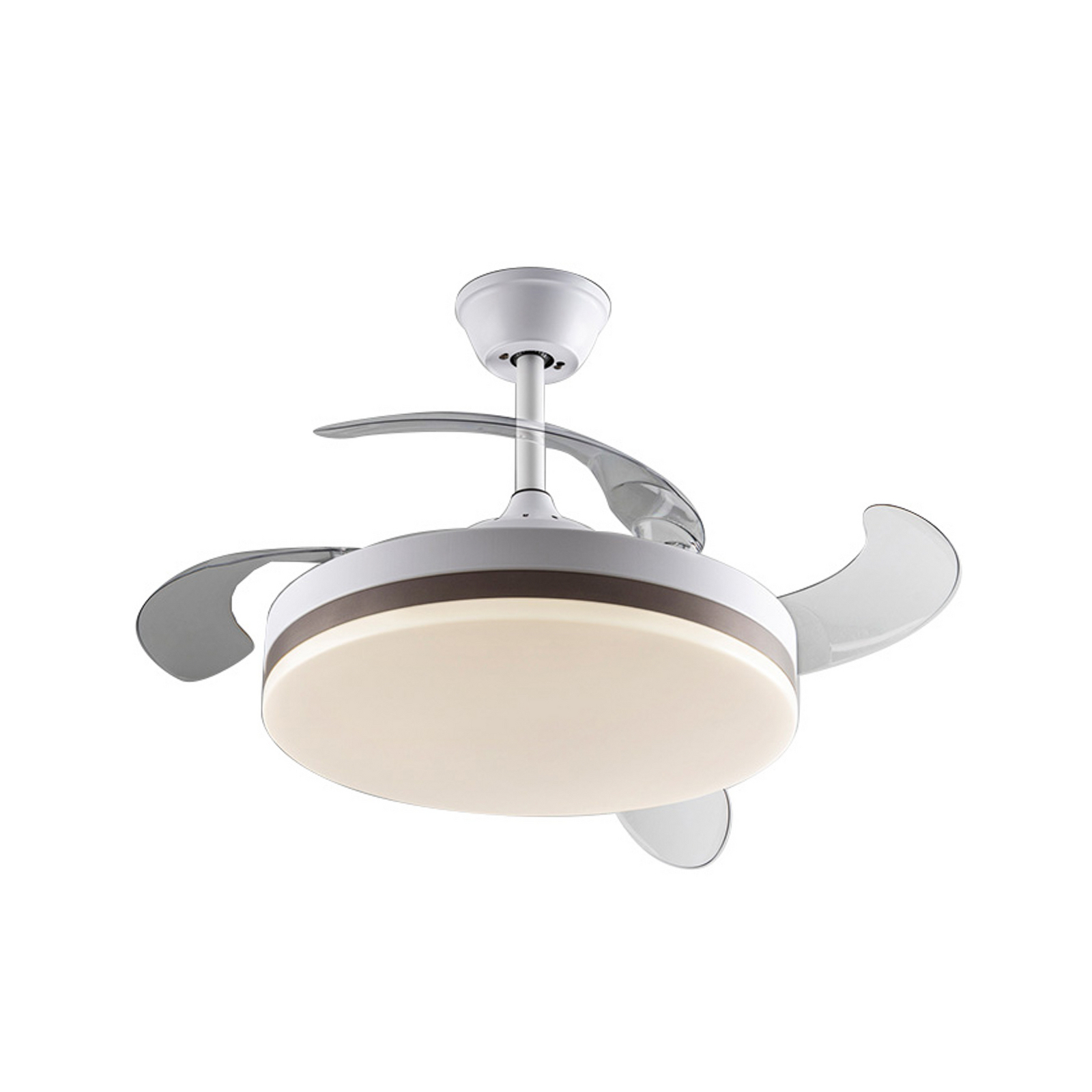 LED stropni ventilator Vento bel/bronz/dim Ø 100 cm tih