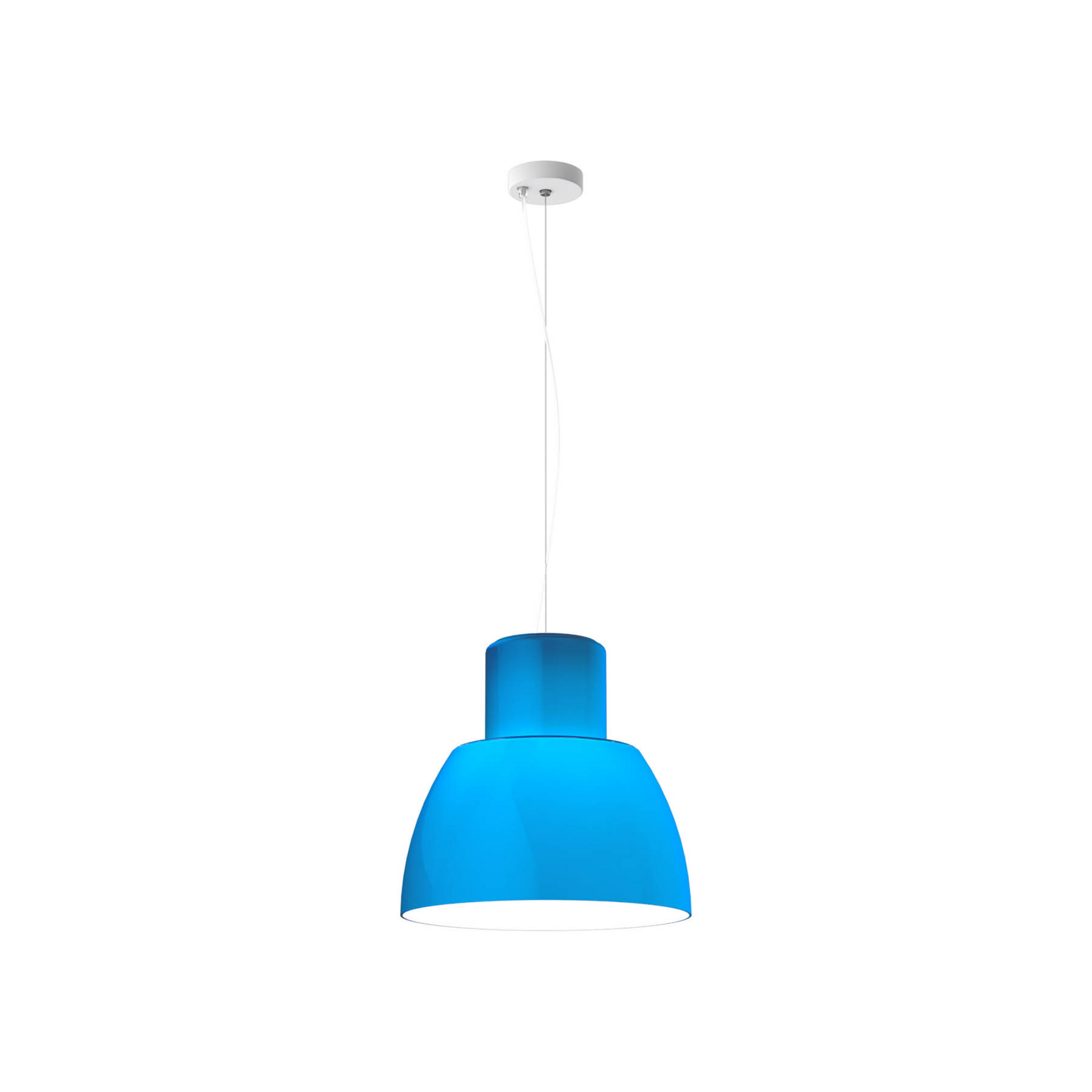 Lorosae Hängeleuchte, blau, Ø 40 cm, Glas, E27 - Nemo