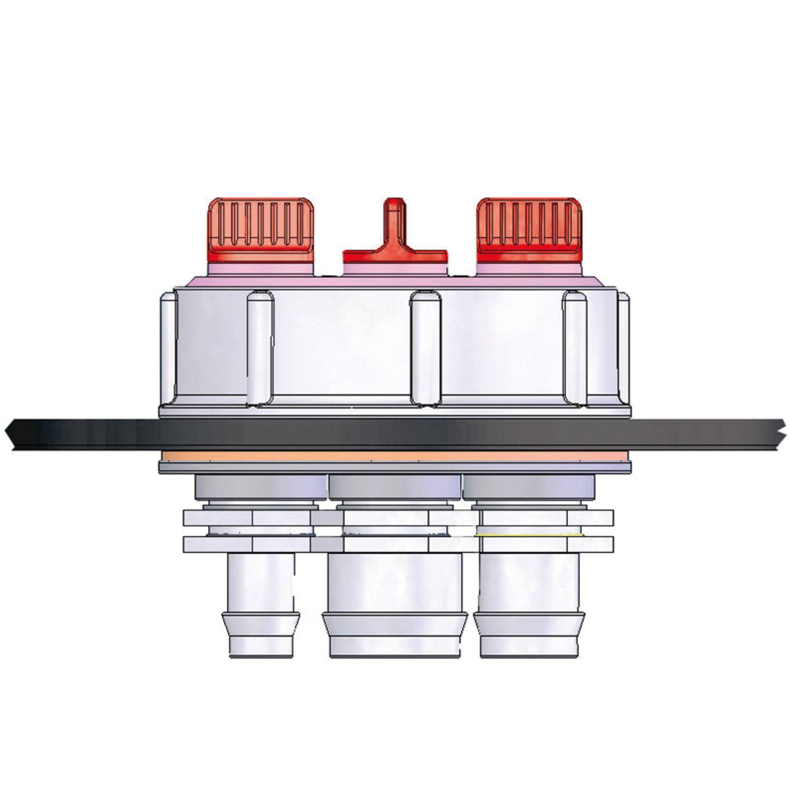 Vanne 3 voies 37132 encastrée Ø 80 mm Aquafall