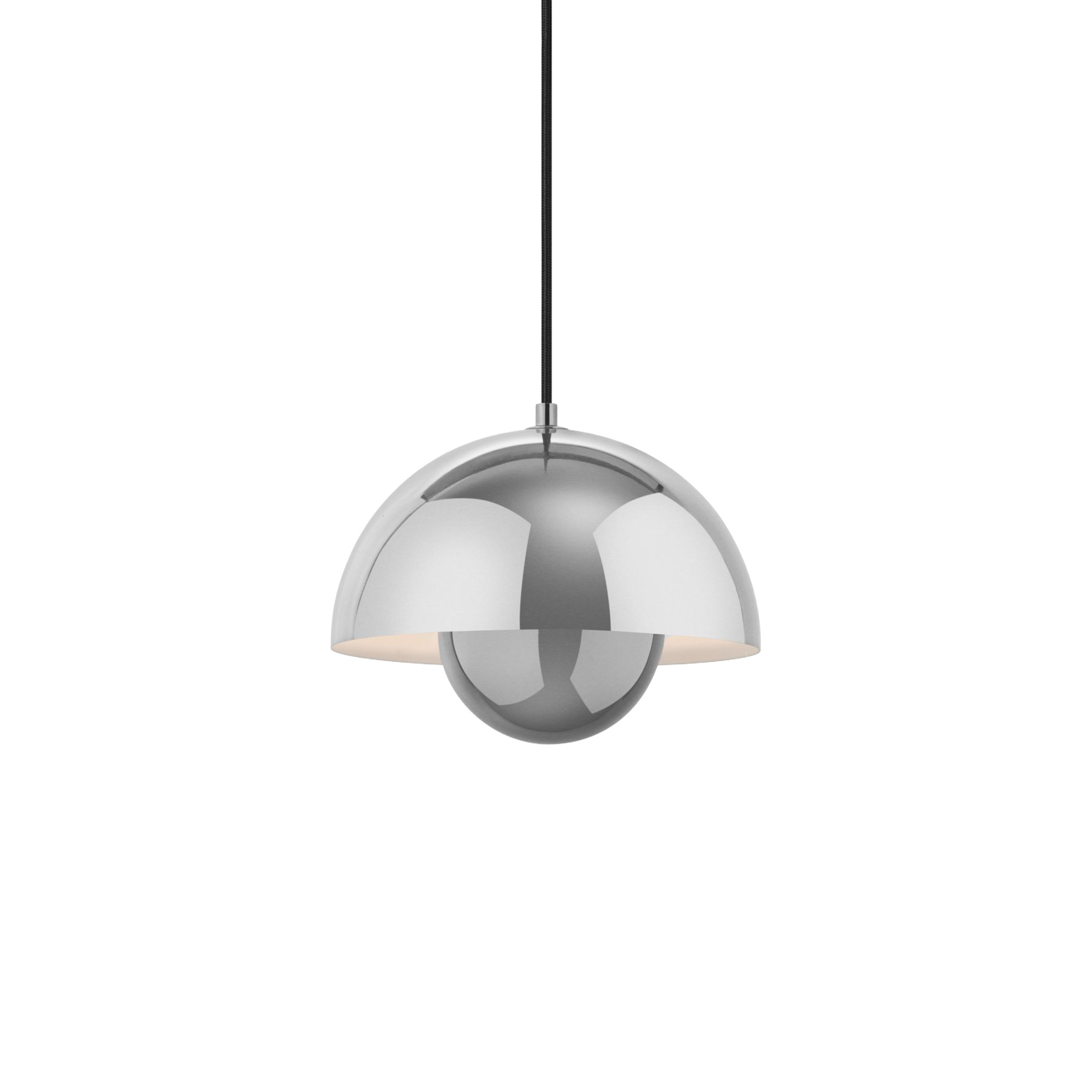 Flowerpot VP1 Pendelleuchte chrom - &Tradition